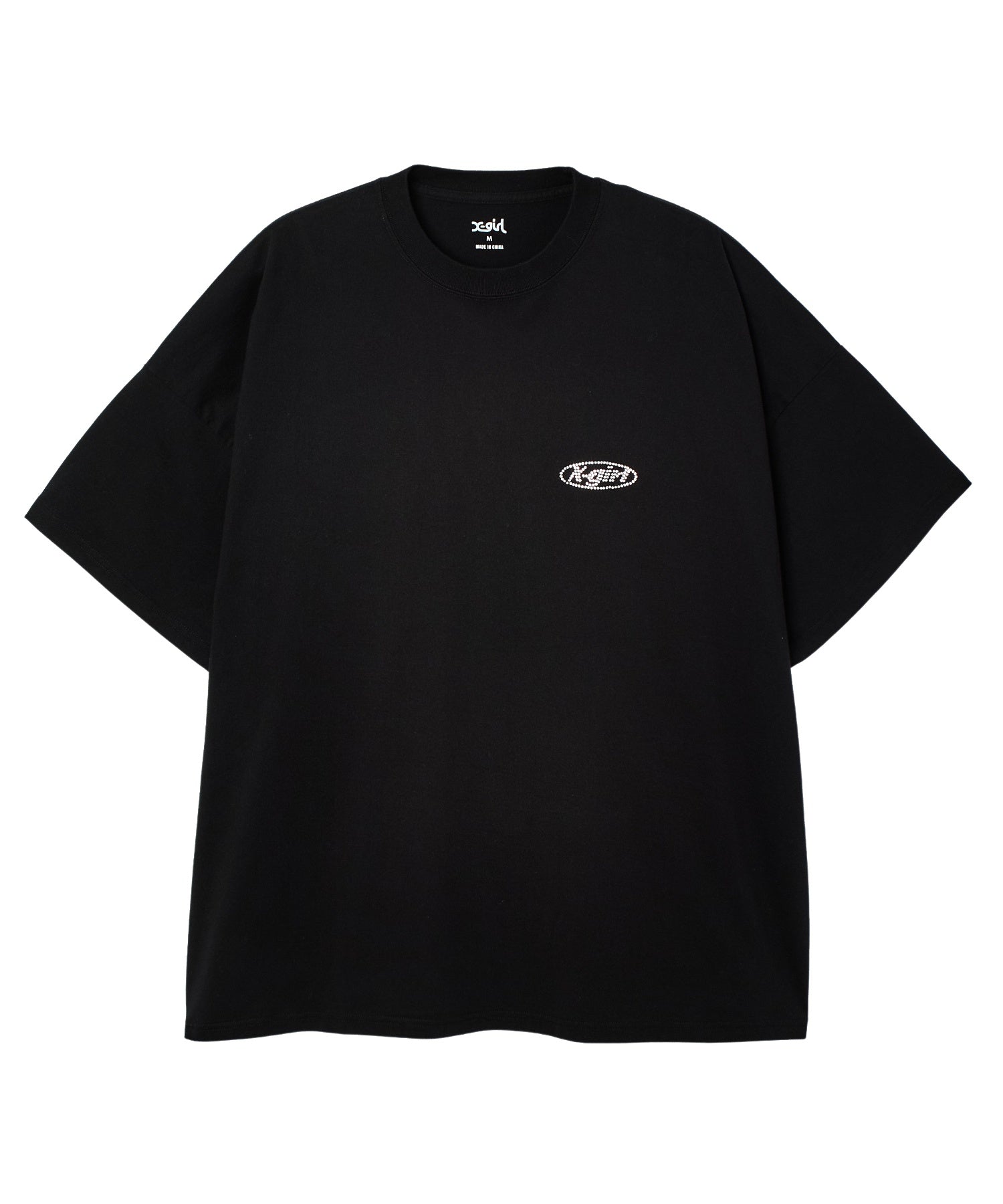 RHINESTONE OVAL LOGO S/S BIG TEE DRESS