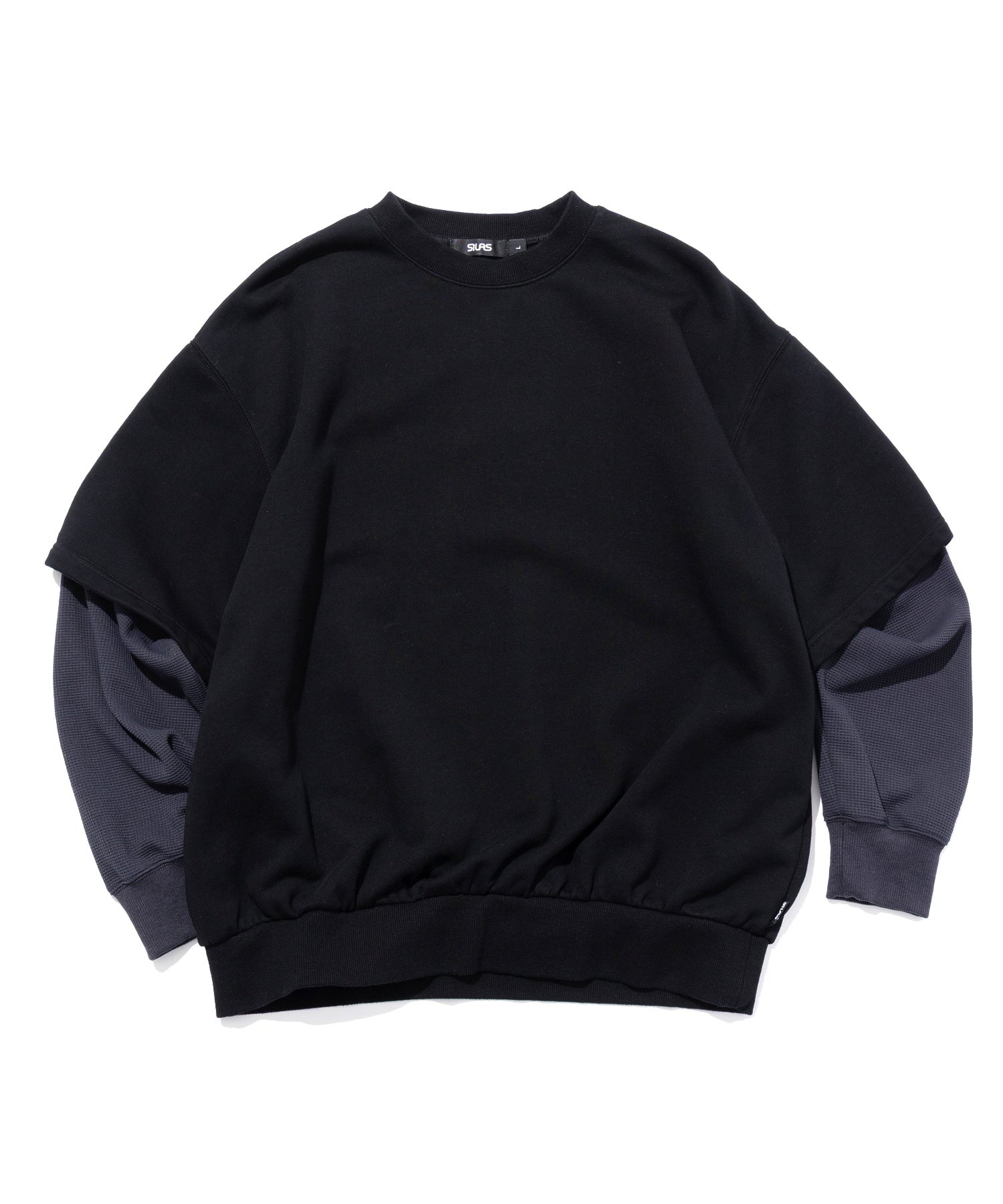 LAYERED SLEEVE CREW NECK