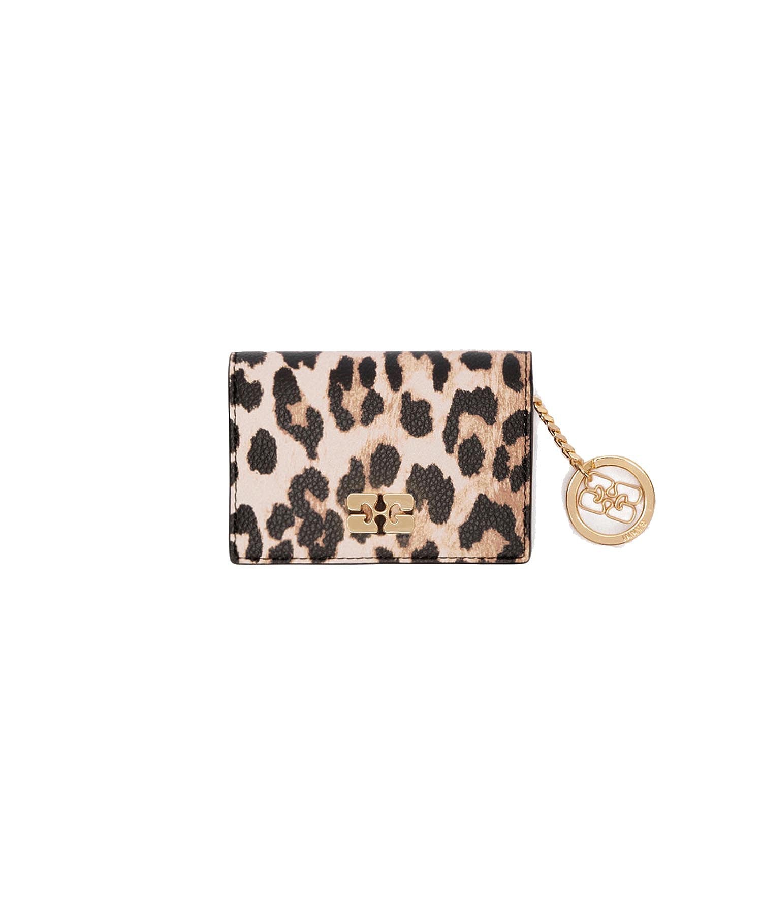 GANNI/BOU CARD HOLDER WITH FLAP PRINTED GRAINED