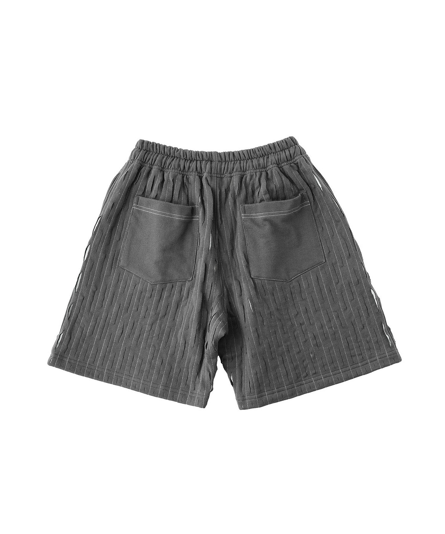 PAS UNE MARQUE DOUBLE-PANELLED DISTRESSED SHORT 504
