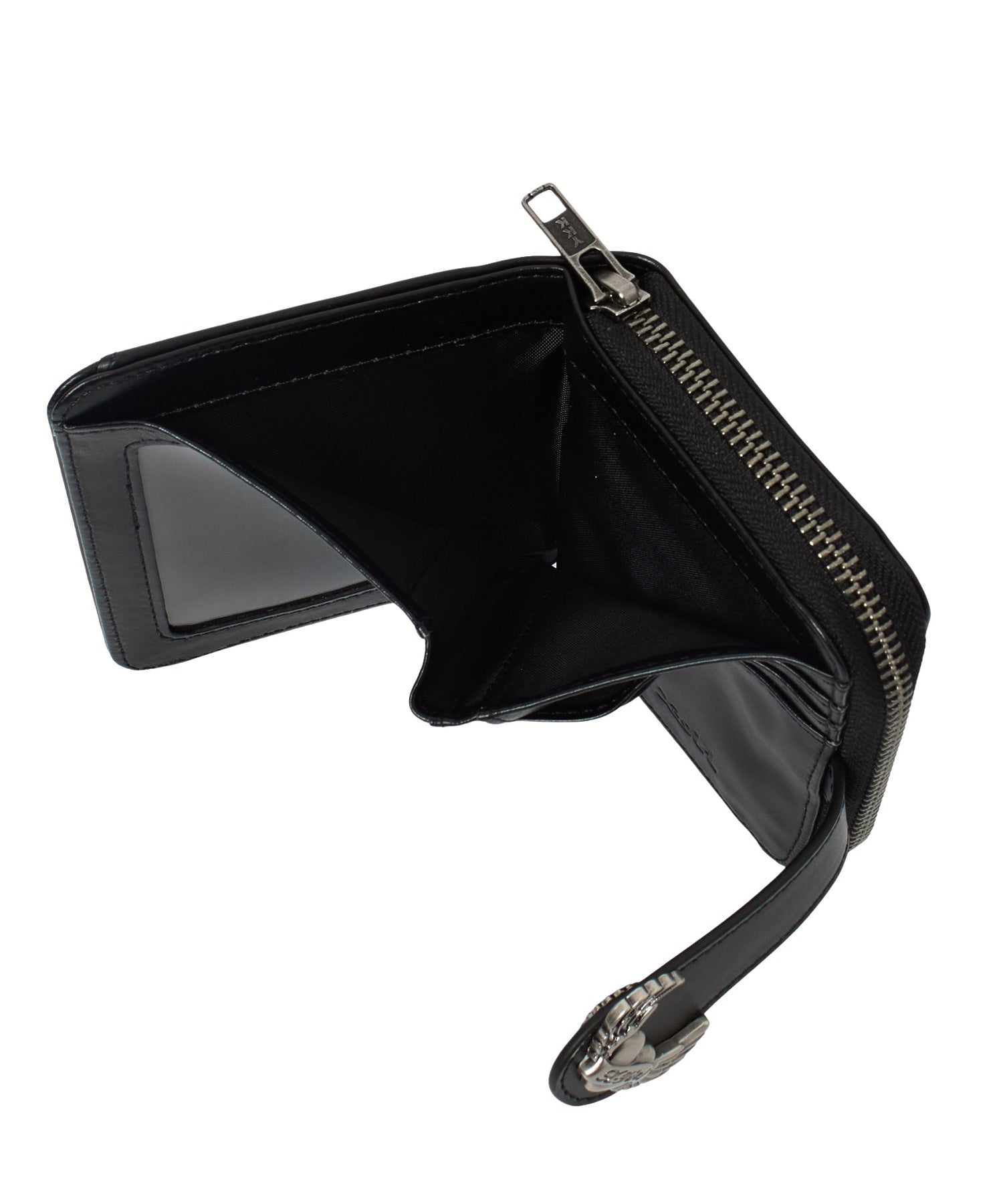 HEART AND WING EMBLEM FAUX LEATHER WALLET