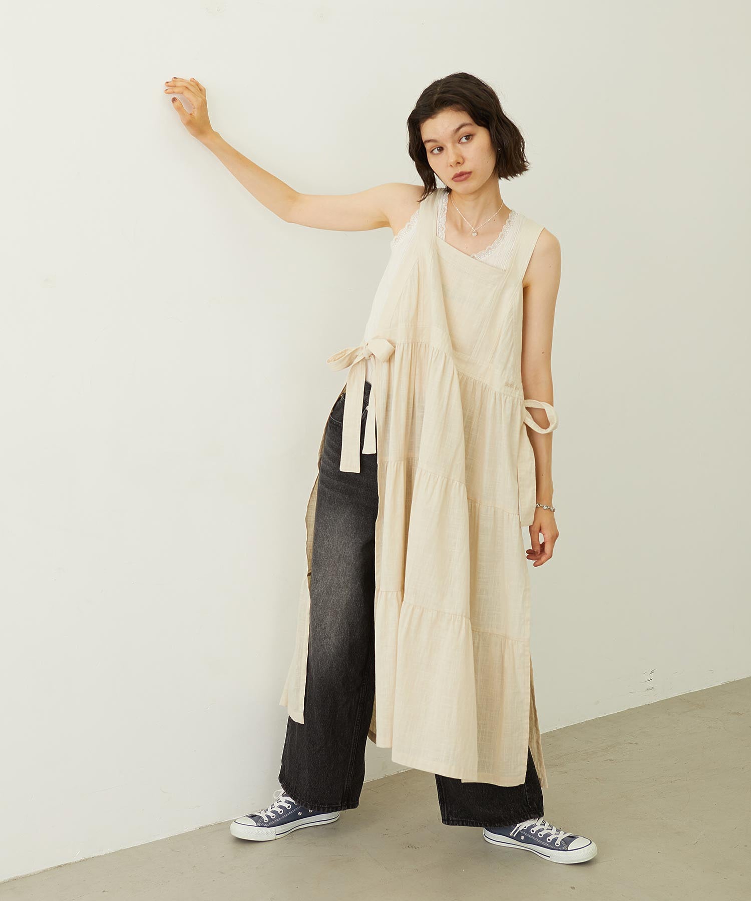 APRON TIERED DRESS