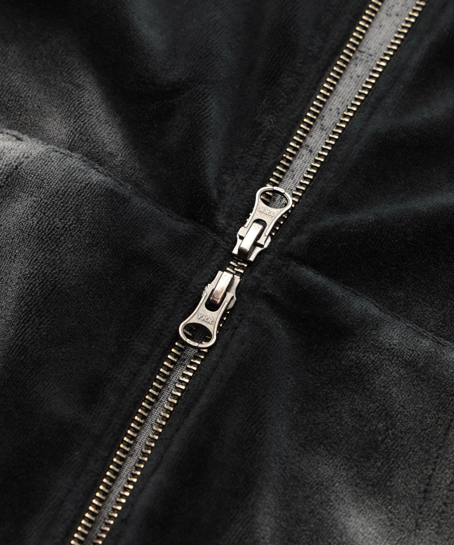 FADED VELOUR COMPACT ZIP UP HOODIE