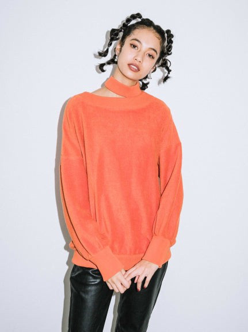 DISTRESSED COLLAR TOP X-girl