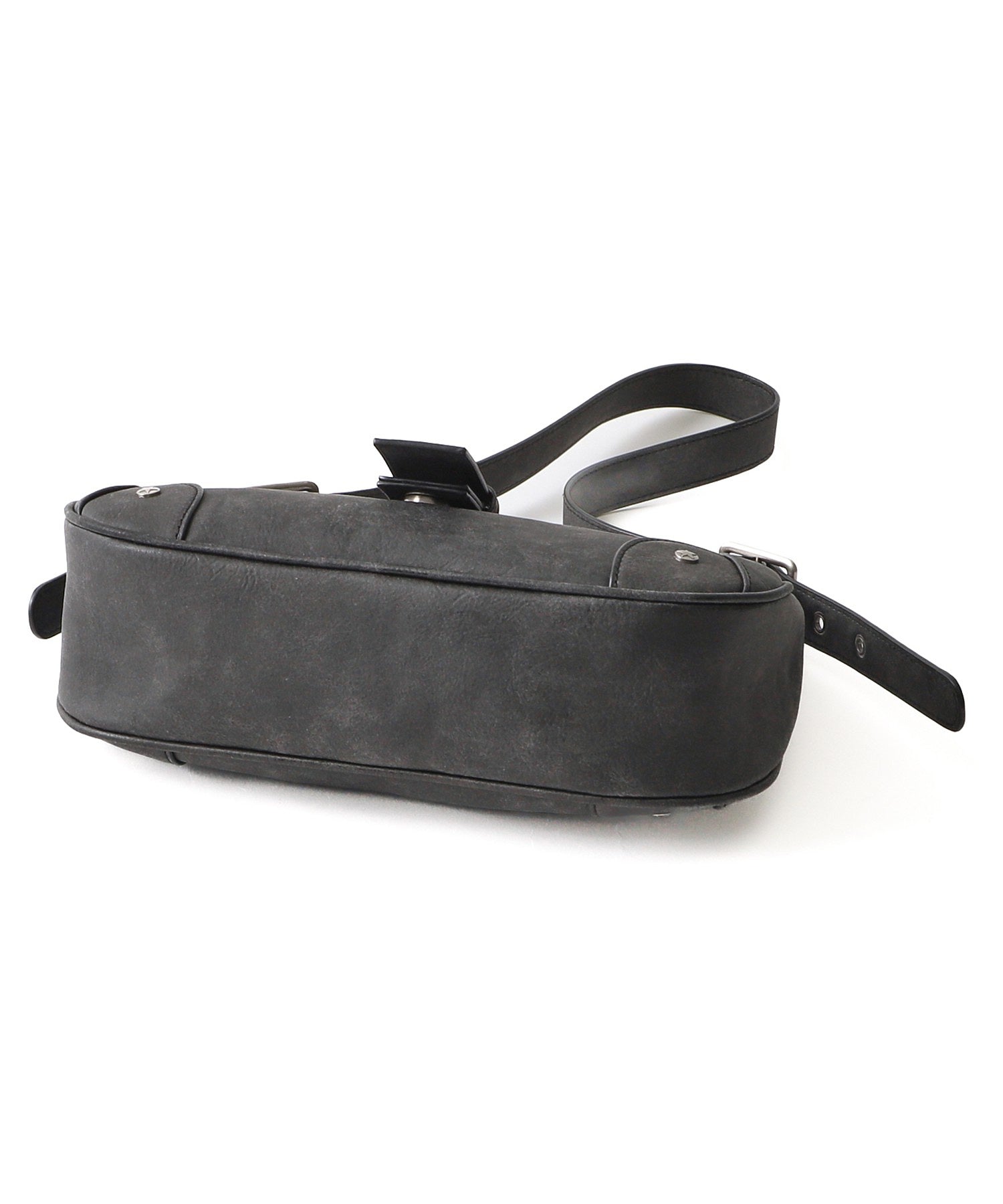 DISTRESSED FAUX LEATHER BELT HAND BAG