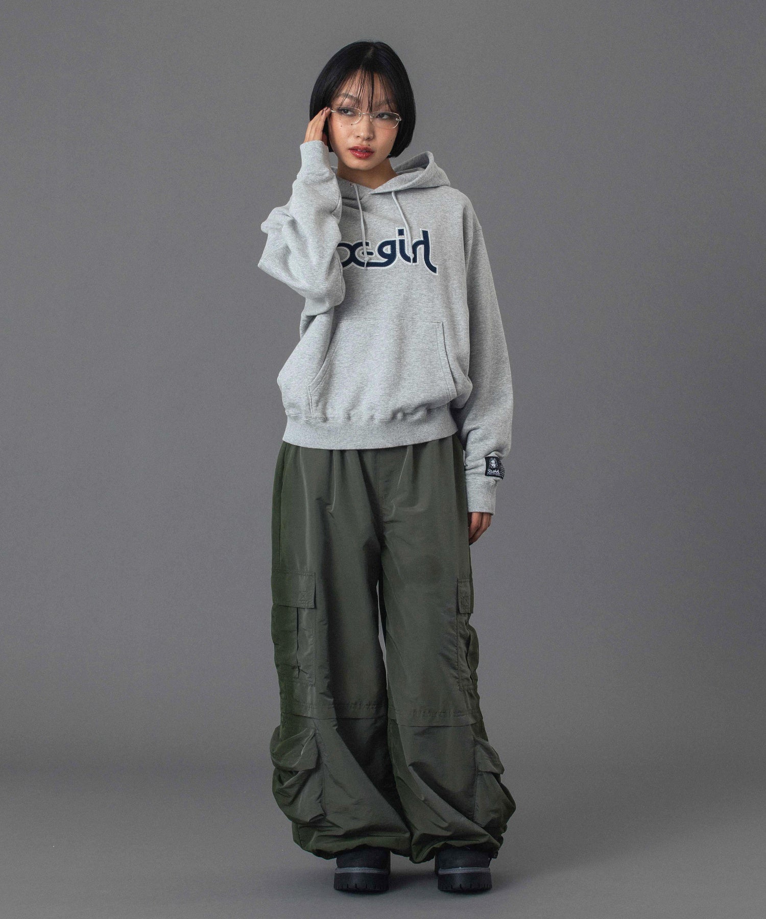 FADED WIDE LEG CARGO PANTS