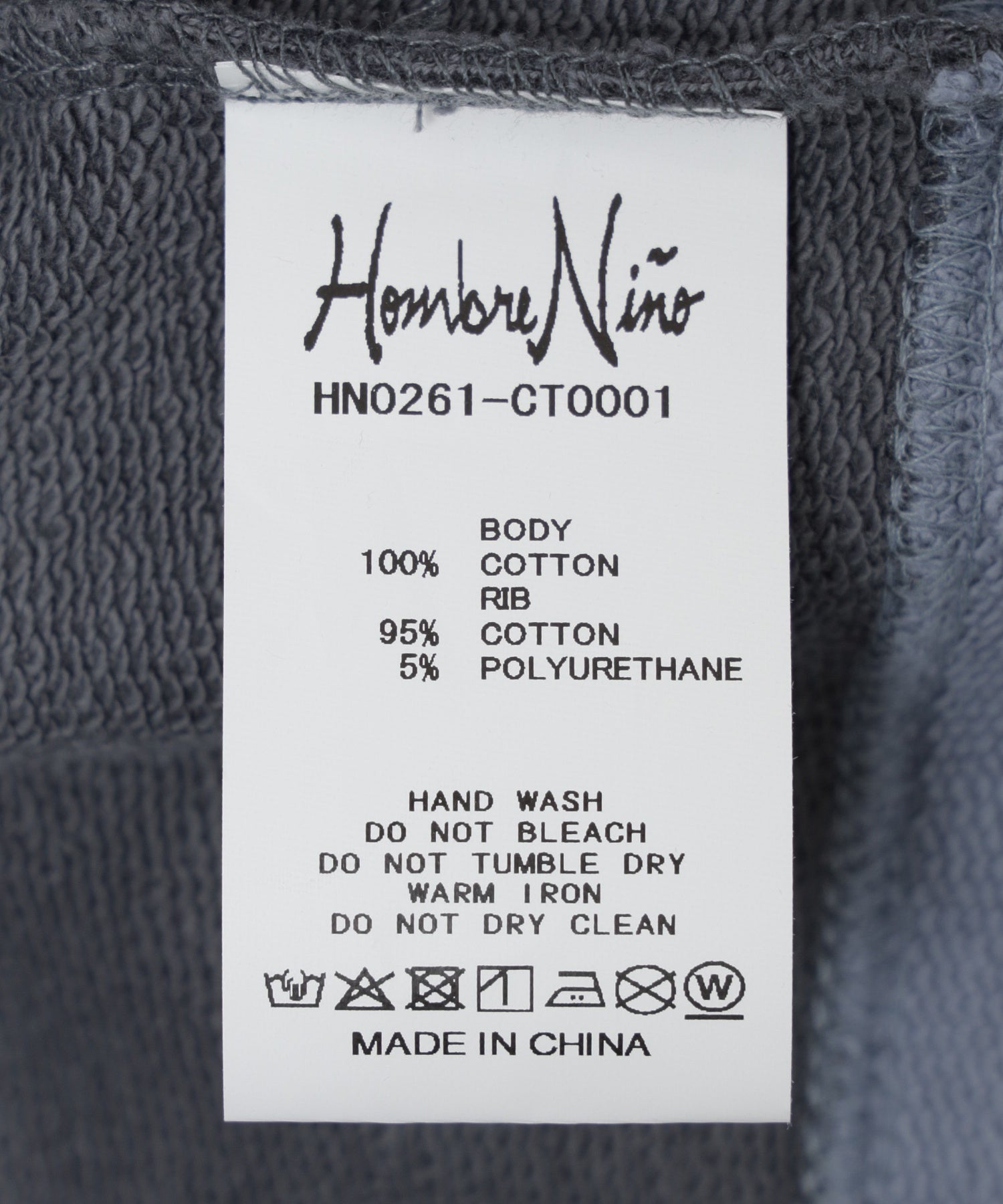 HOMBRENINO/オンブレ・ニーニョ/ROUND COLLAR STRIPE SWEAT SHIRT HN0261-CT0001