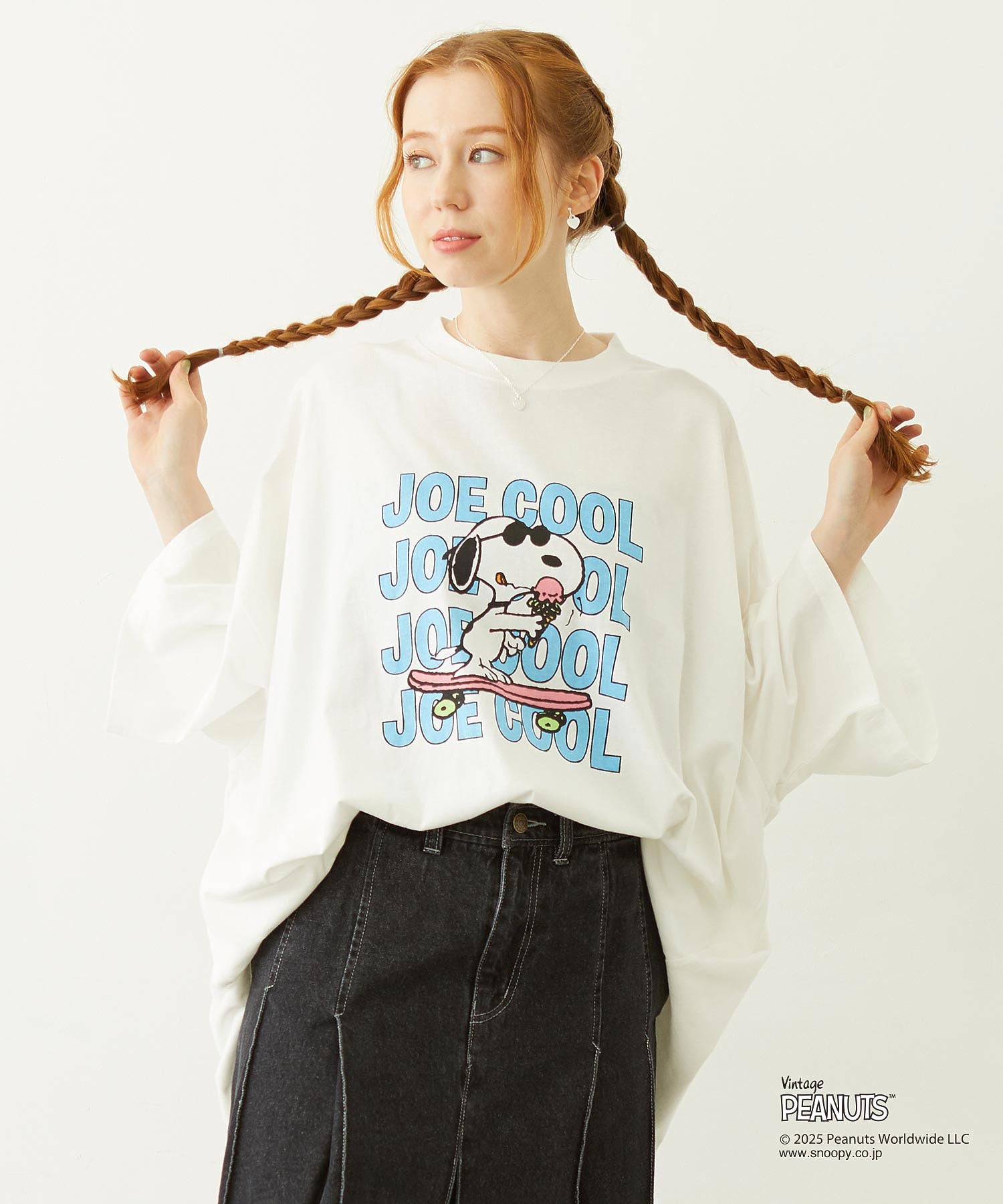 MILKFED. × PEANUTS JOE COOL BIG S/S TEE