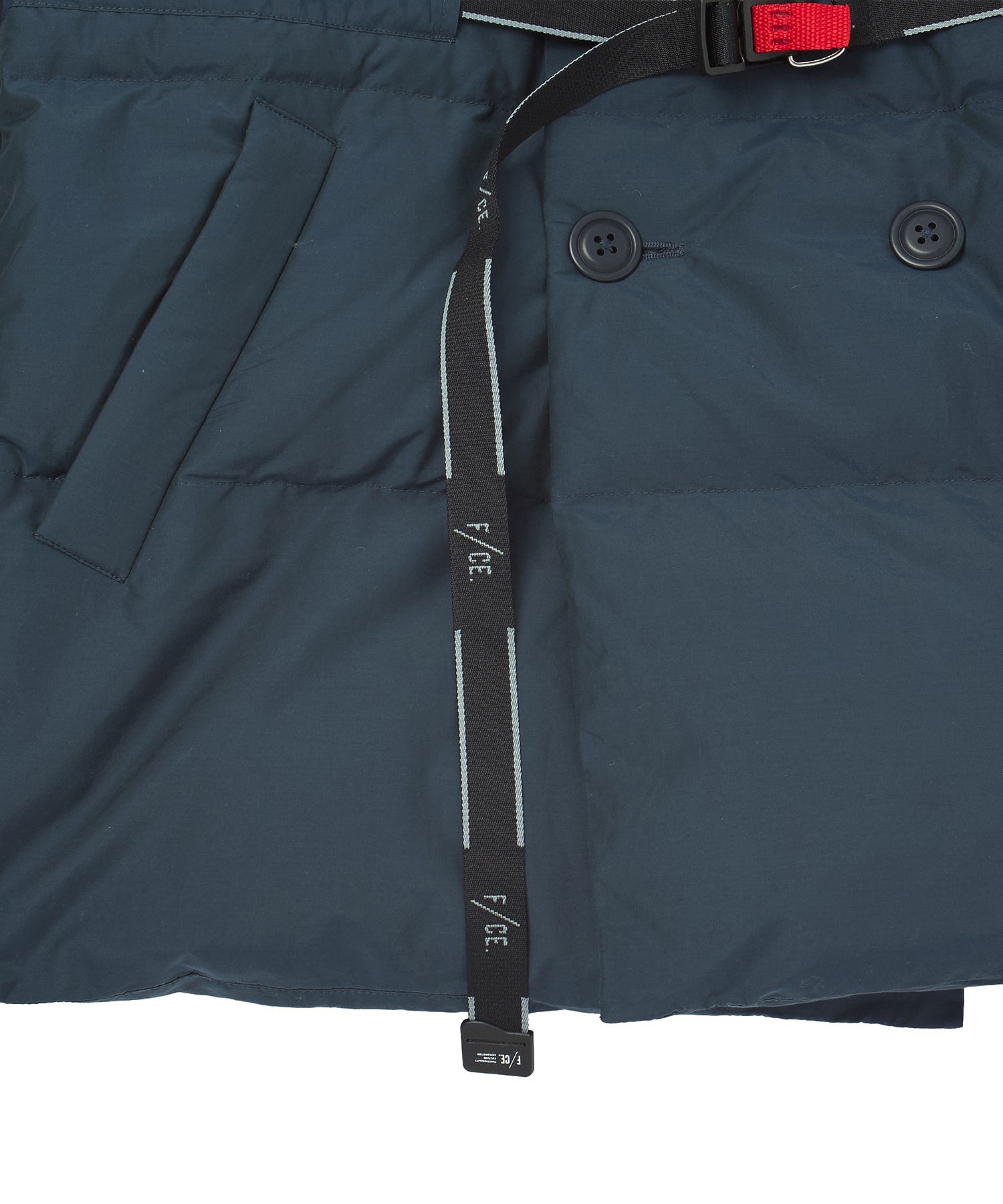 F/CE./RECYCLE DOWN OVERLAY SHAL COLLAR COAT