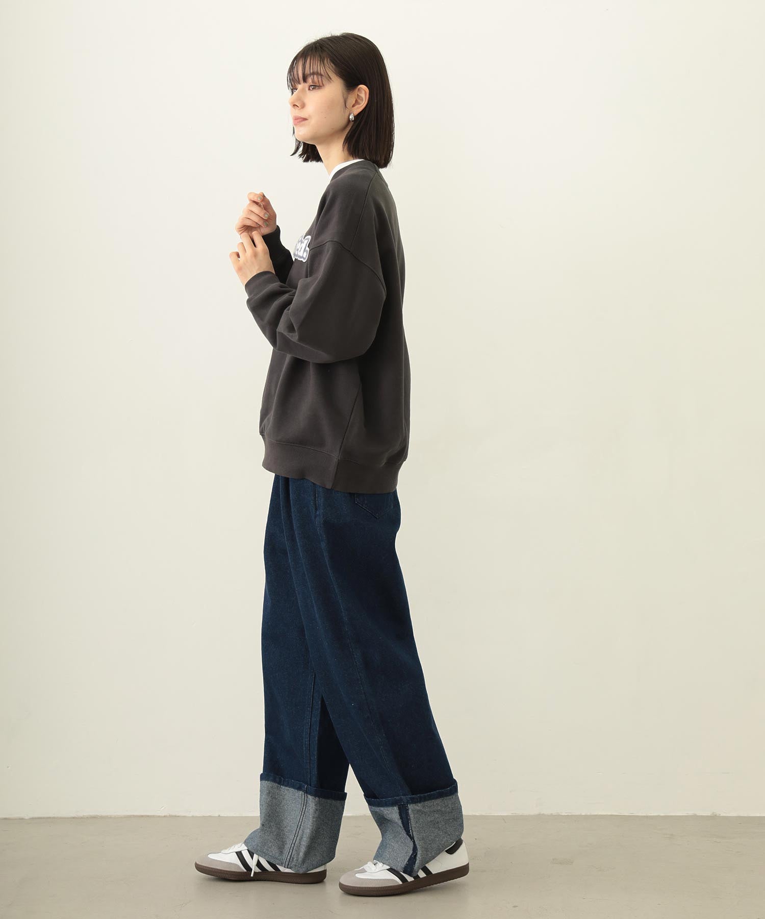 COOPER LOGO WIDE CREW SWEAT TOP