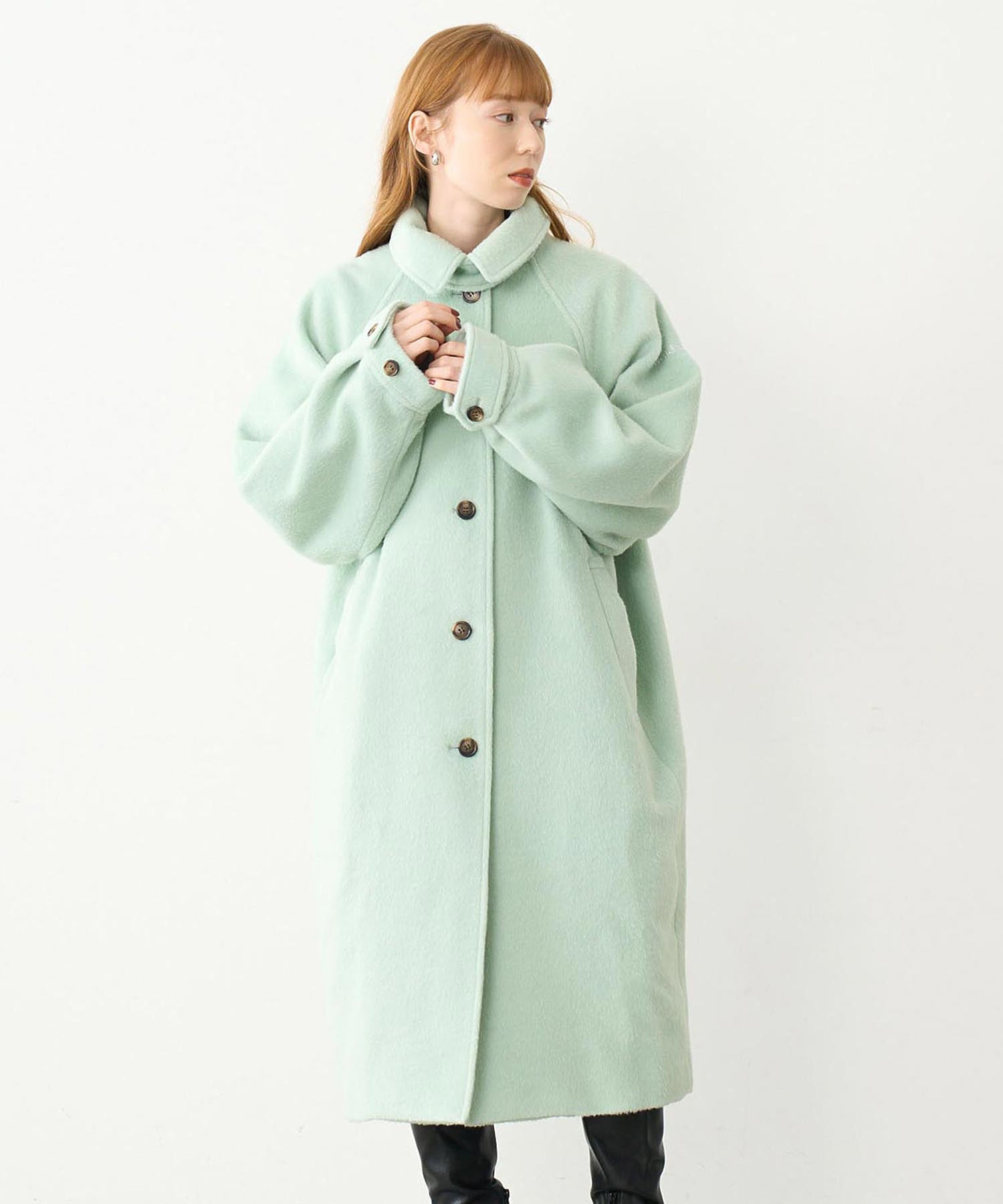 VOLUME SLEEVE LONG COAT