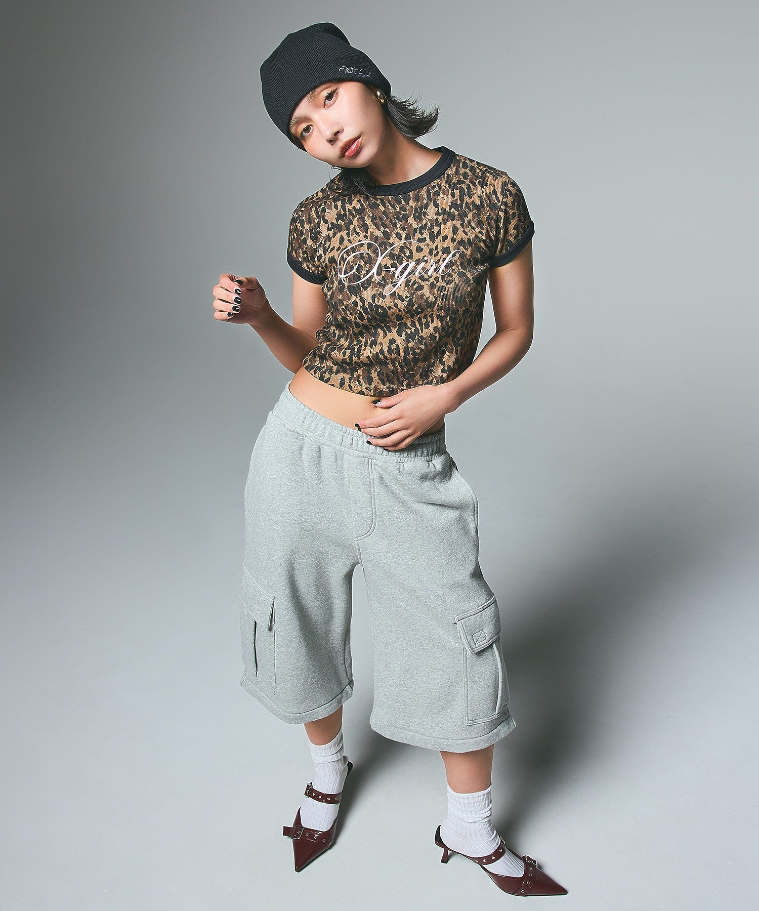 2WAY WIDE LEG CARGO SWEAT PANTS