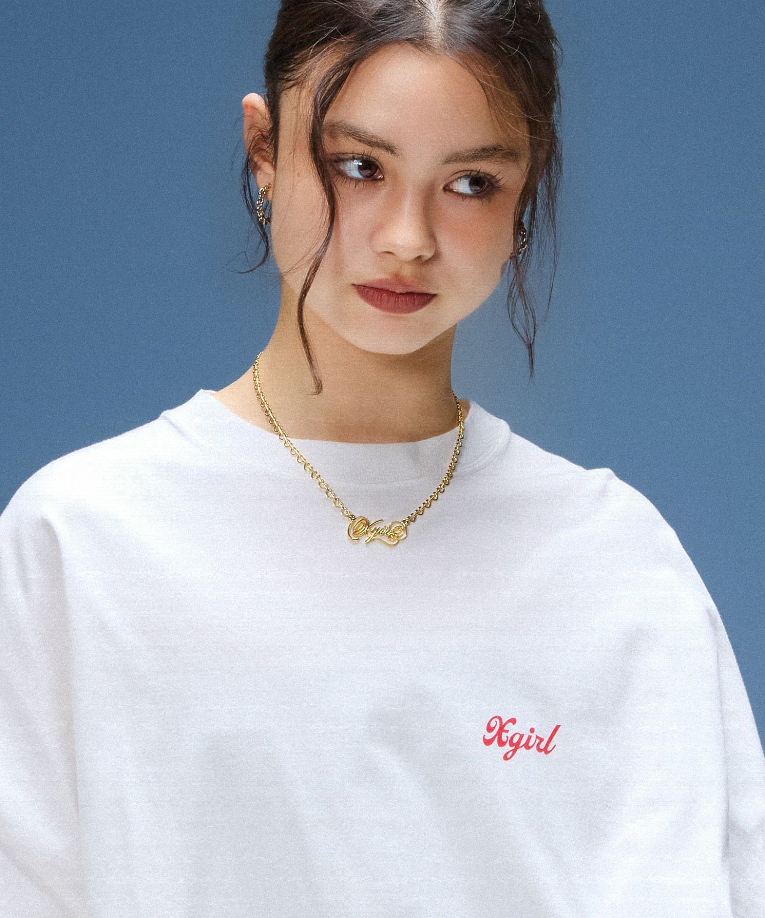 SCRIPT LOGO CHARM NECKLACE