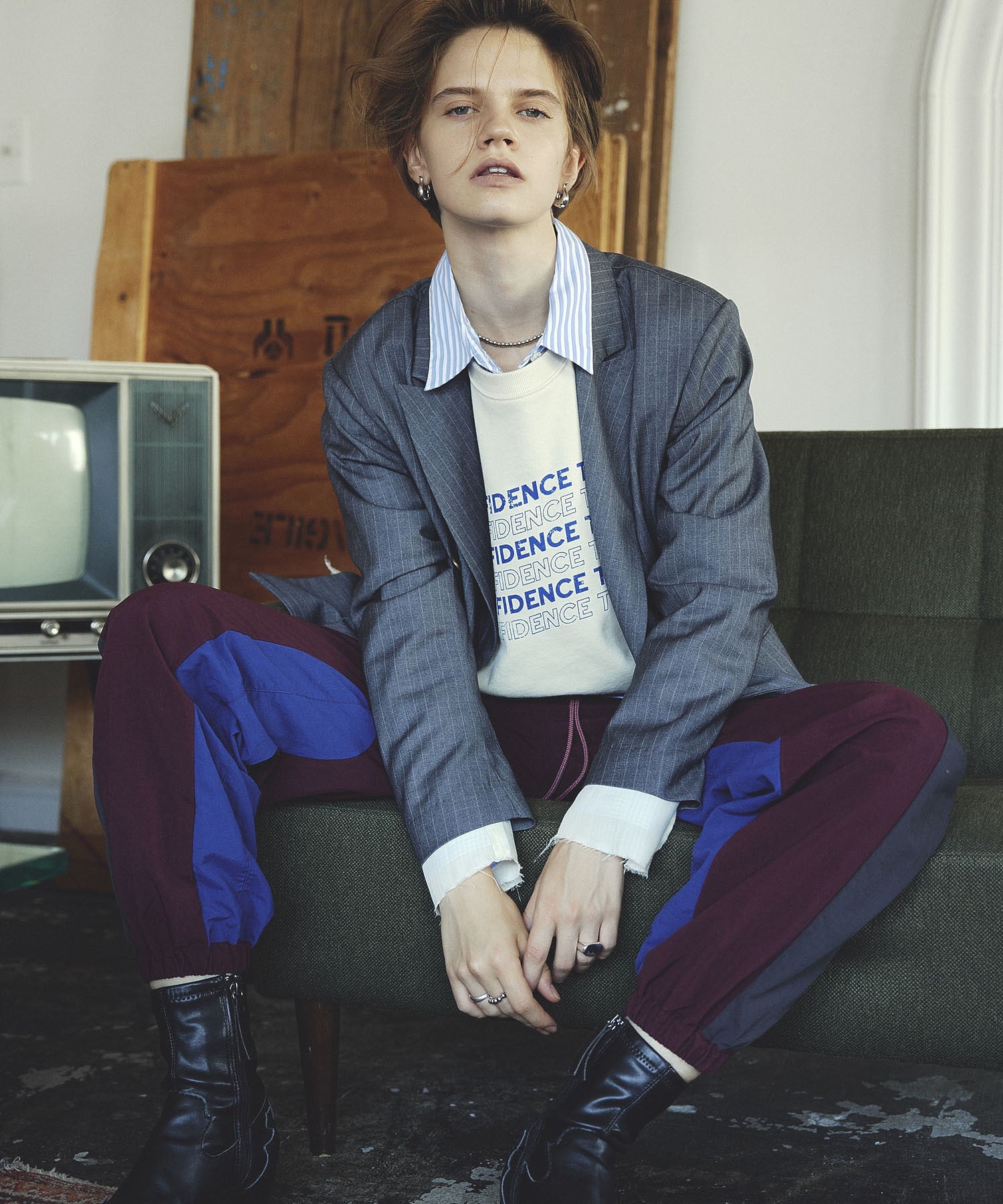 mici/MIX COLOR DRAWSTRING PANT