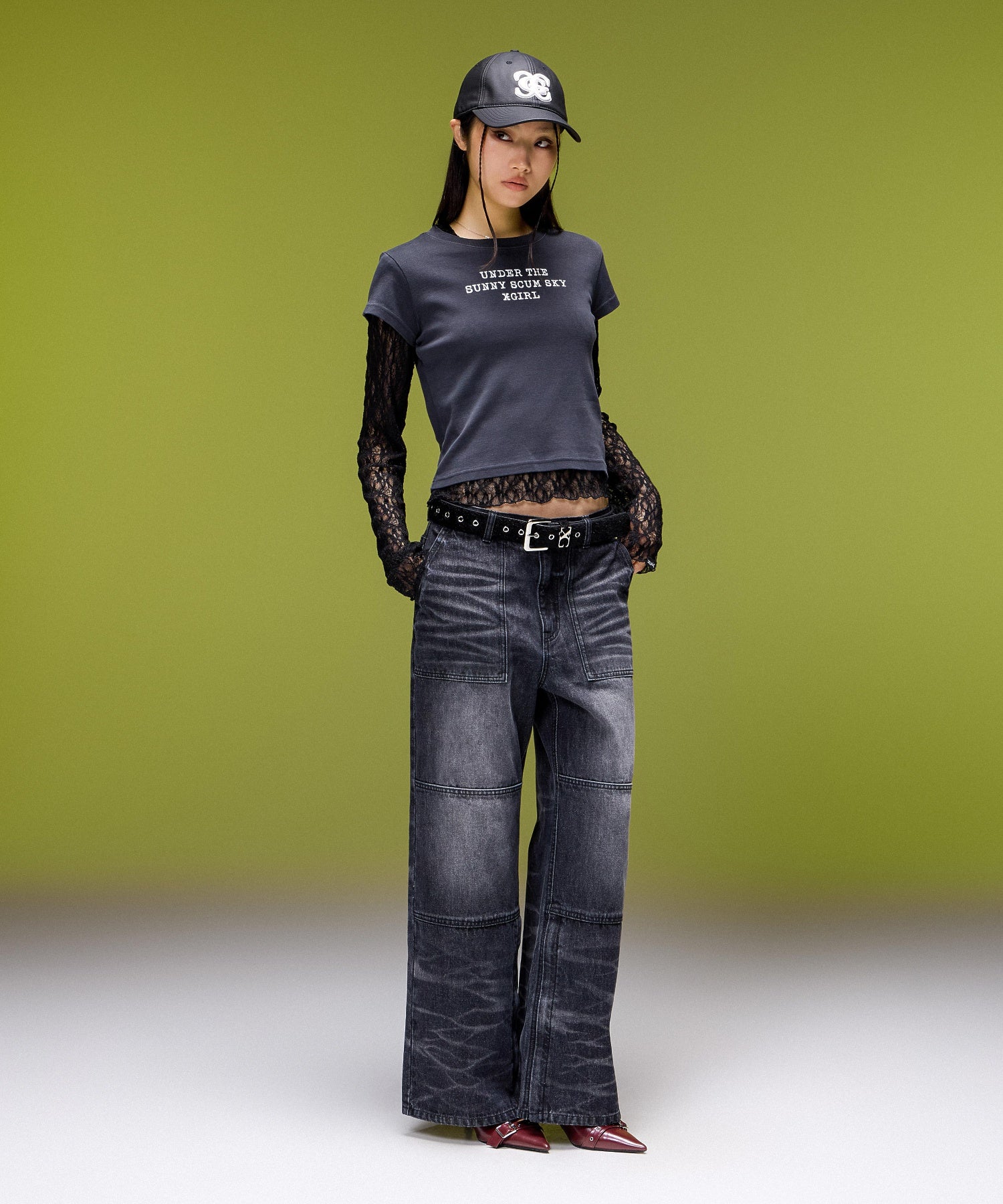 FADED 2P SET LAYERED TOP