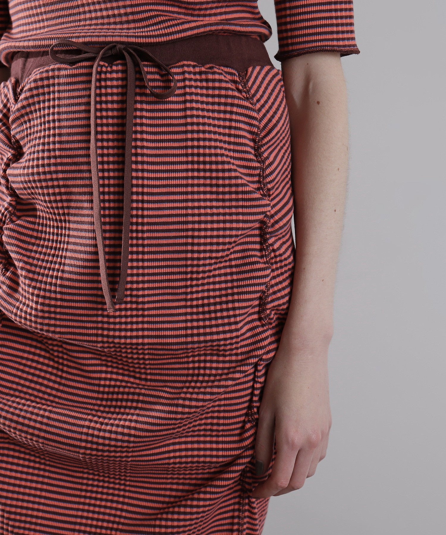 CREOLME/マルチボーダーシャーリングタイトスカート