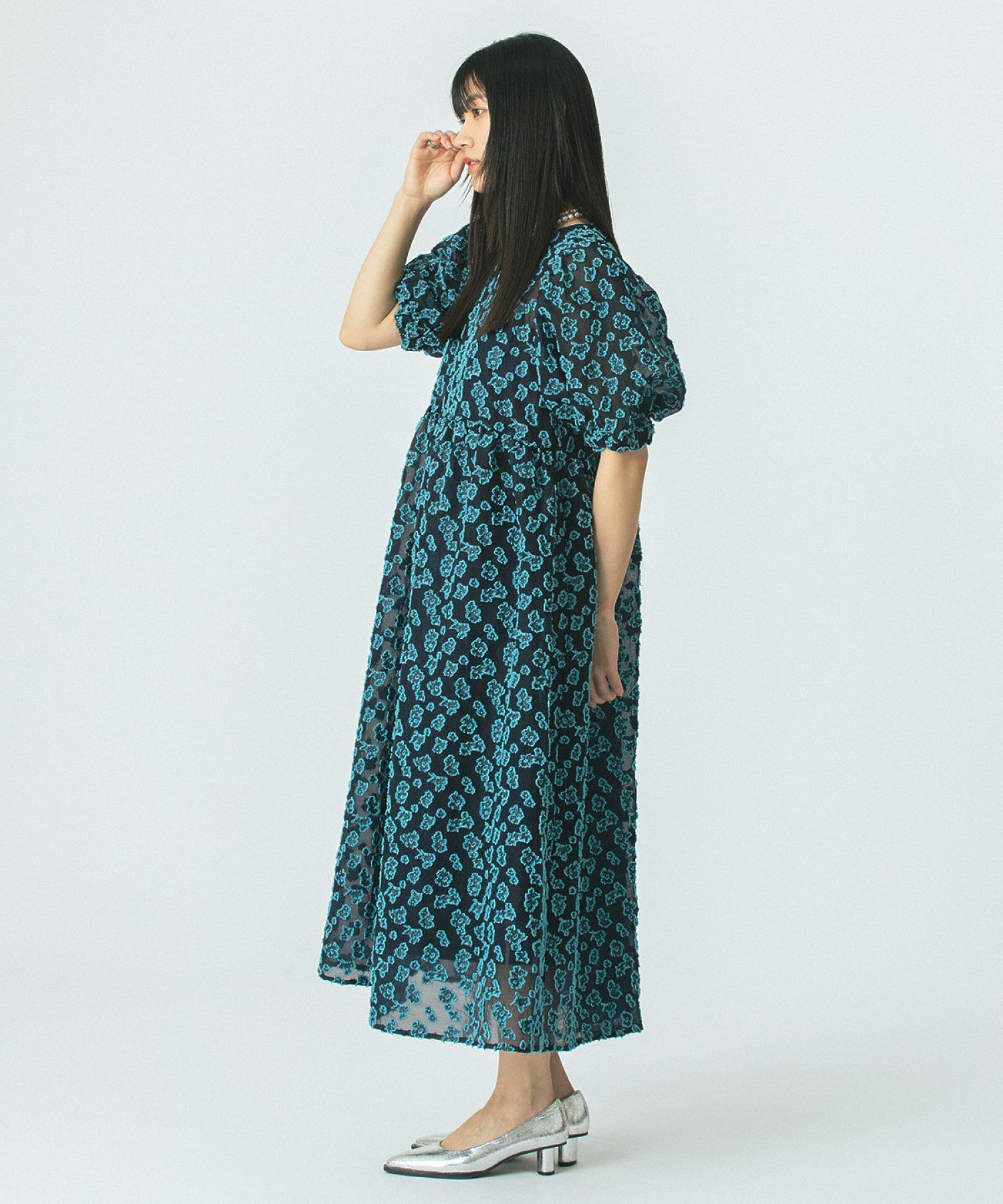 FLOWER JACQUARD DRESS