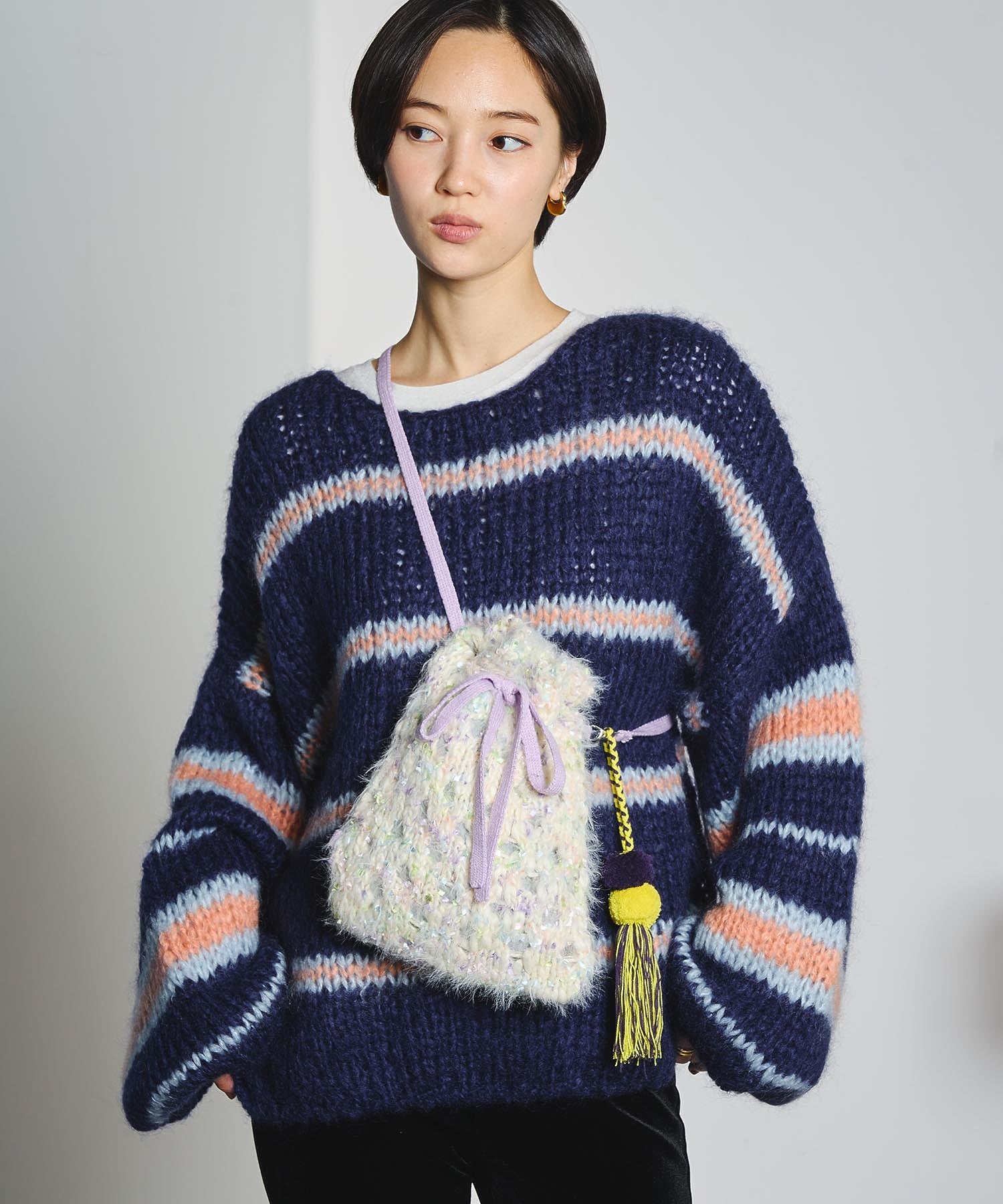 mici/MESH KNIT SHOULDER BAG