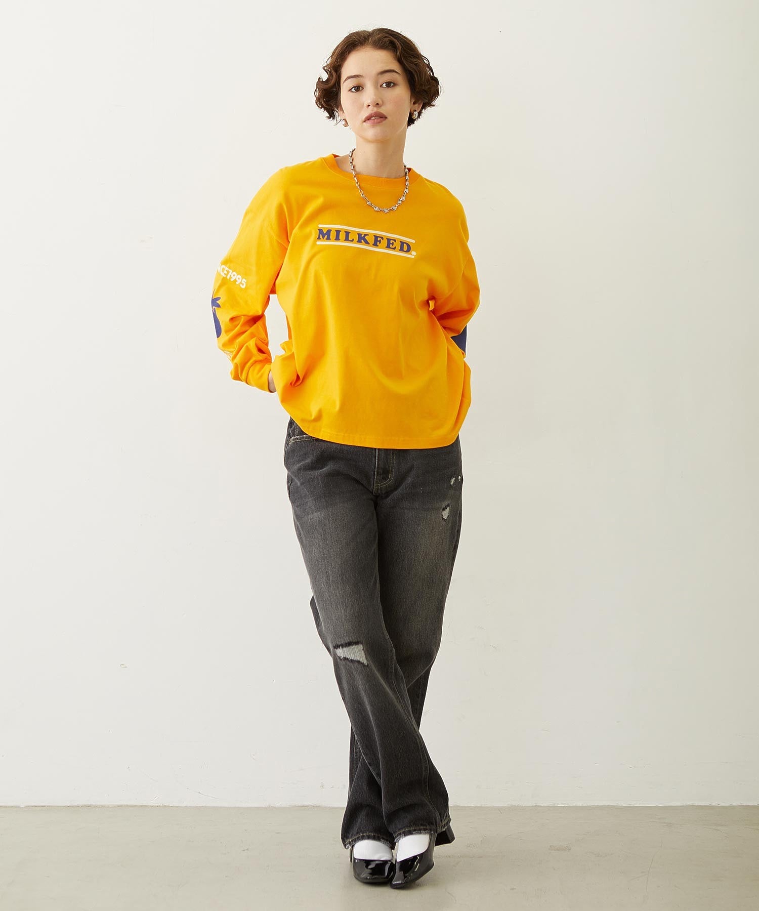 FRUIT SLEEVE PRINT L/S TEE