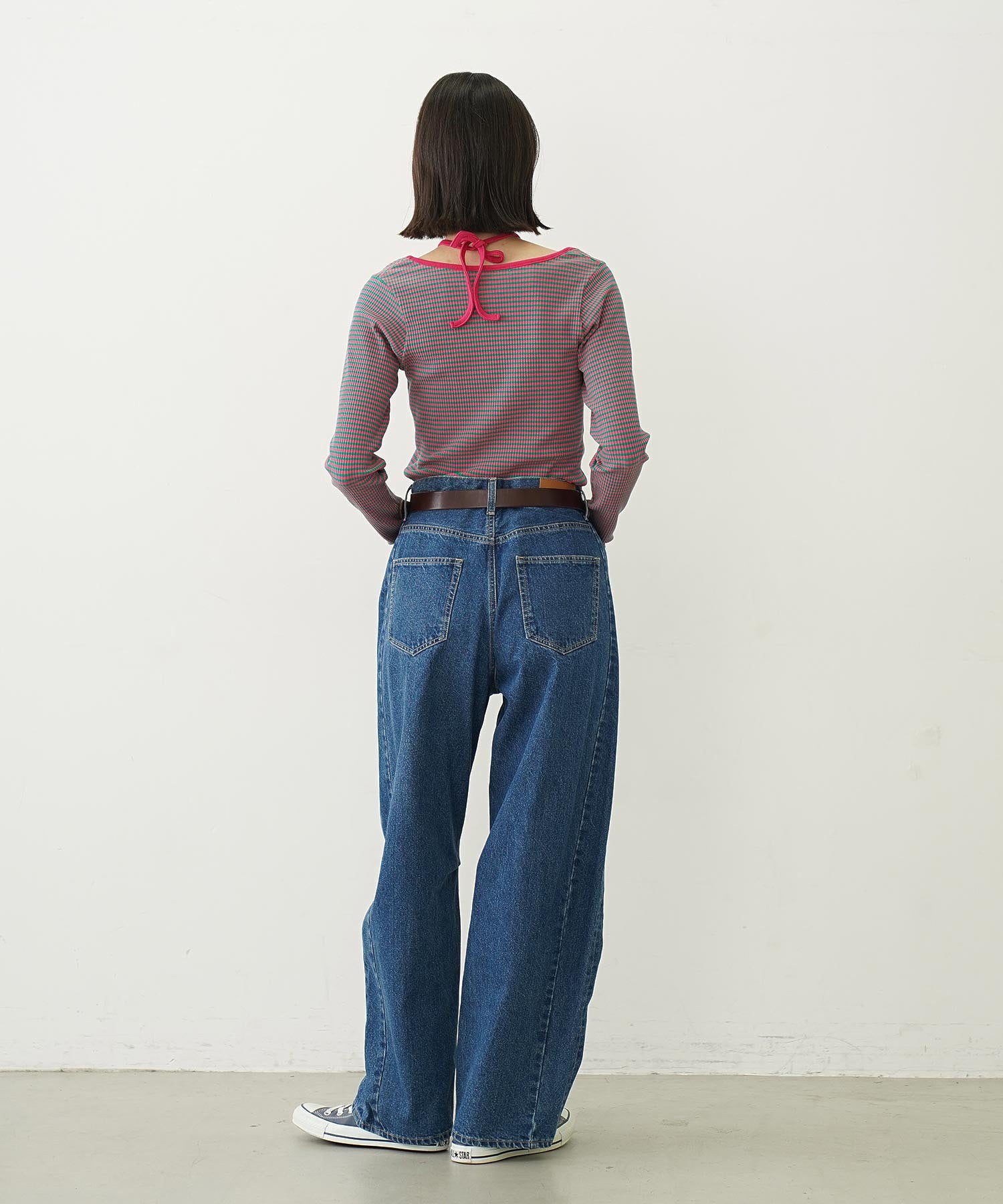 WIDE LEG DENIM PANTS