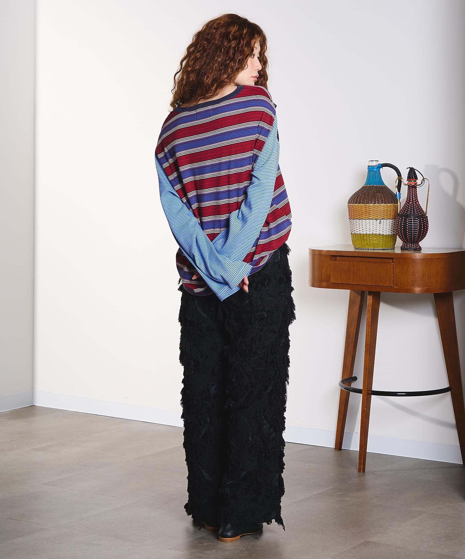 CREOLME/MULTI STRIPE L/S TEE