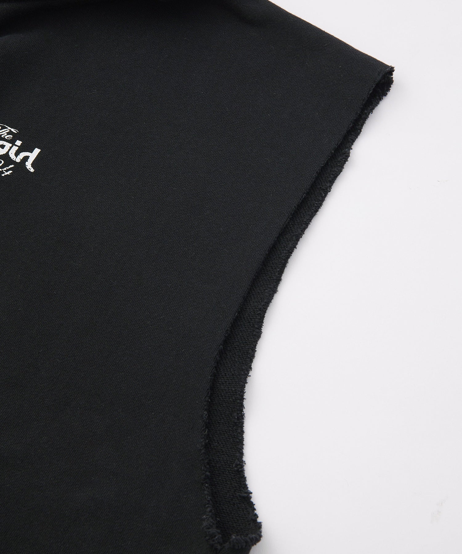 DISTRESSED CIRCLE LOGO ZIP UP SWEAT VEST