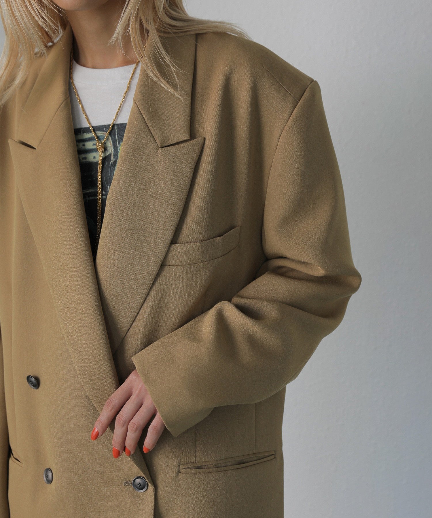 mici/ダブルブレストビッグジャケット