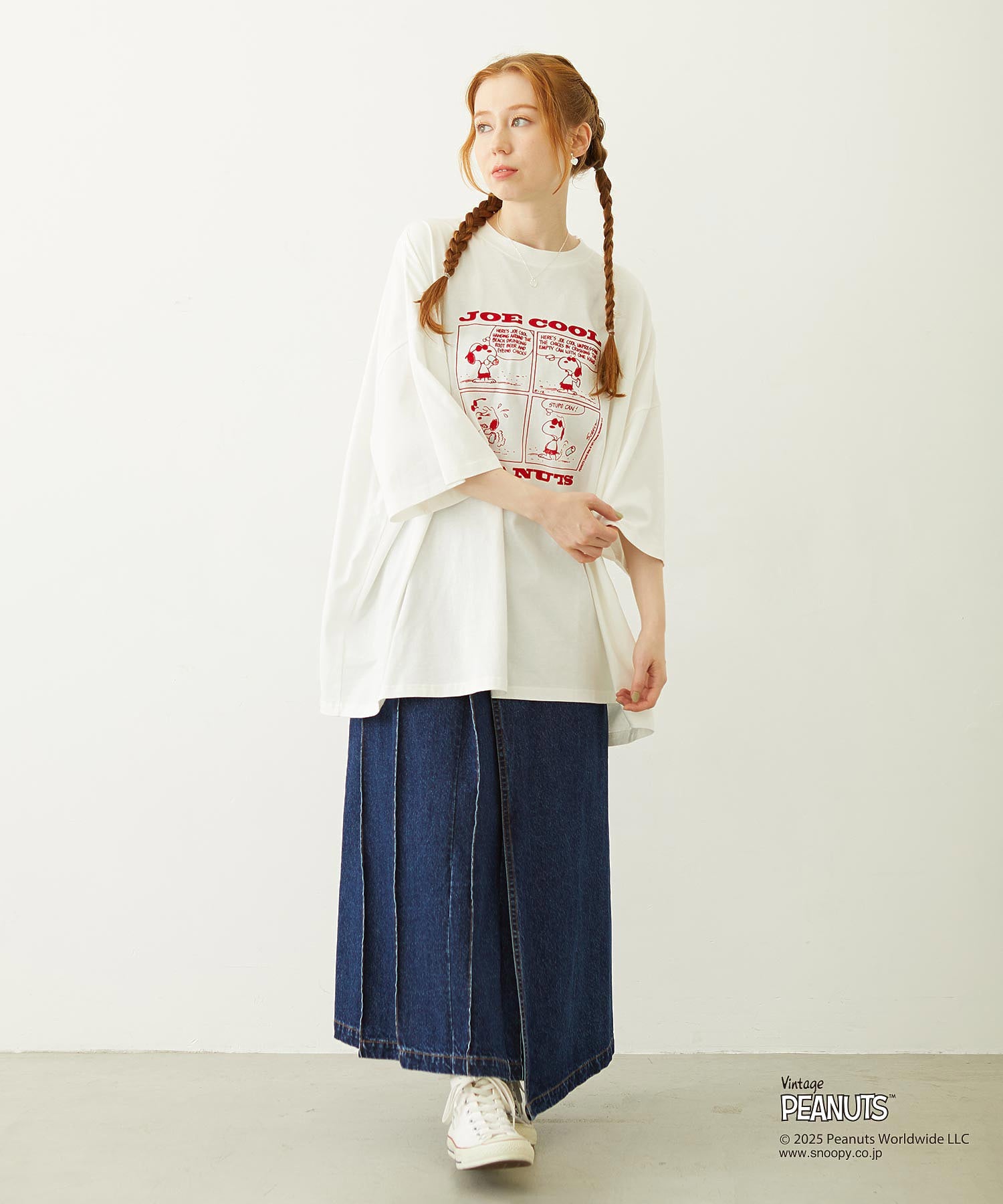 MILKFED. × PEANUTS JOE COOL COMIC BIG S/S TEE