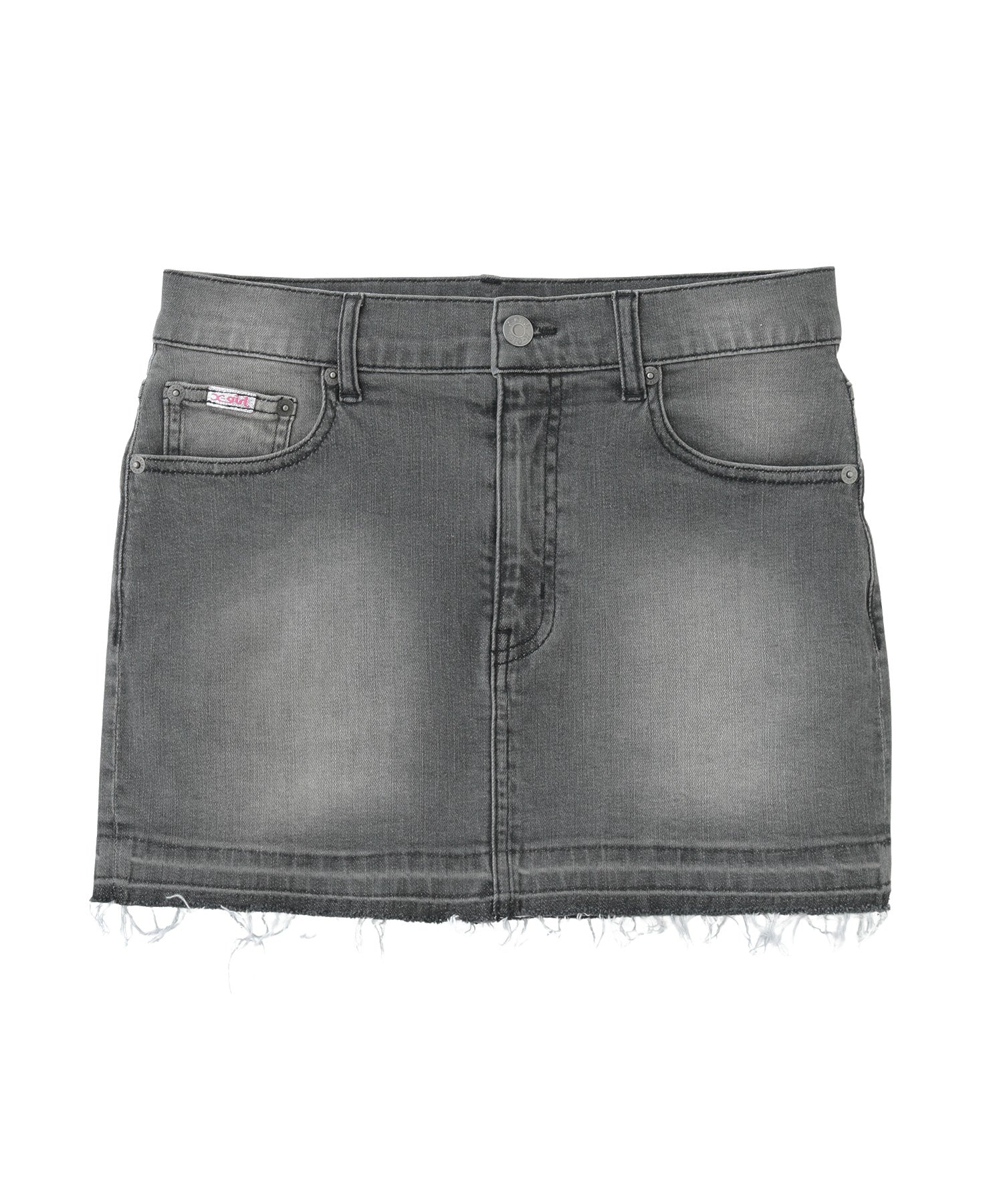 BUTTERFLY POCKET DENIM MINI SKIRT