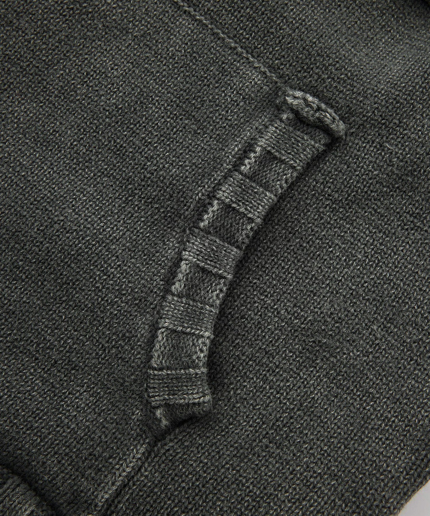 FADED WOVEN MIX KNIT HOODIE