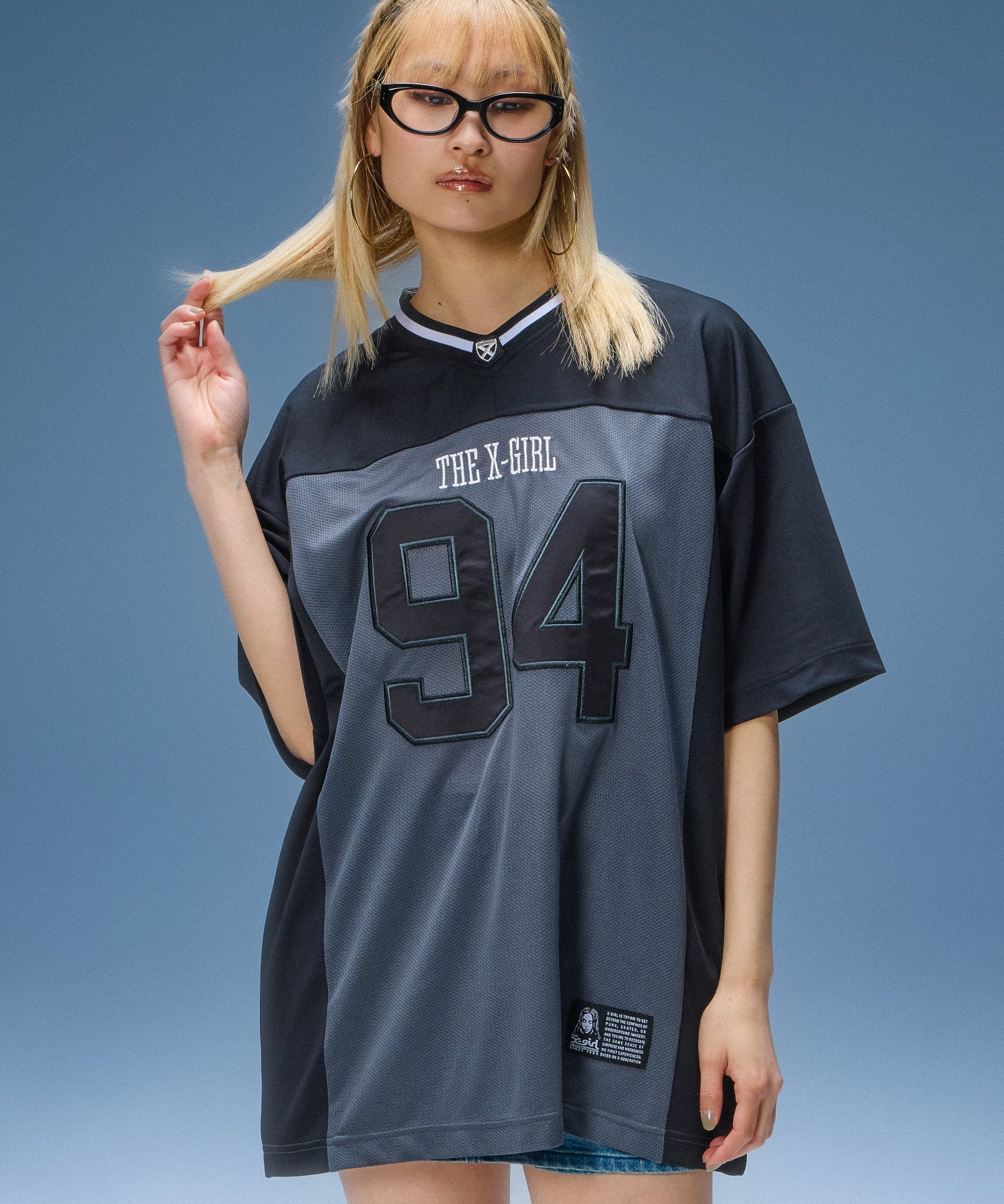 FACE LABEL FOOTBALL TEE DRESS