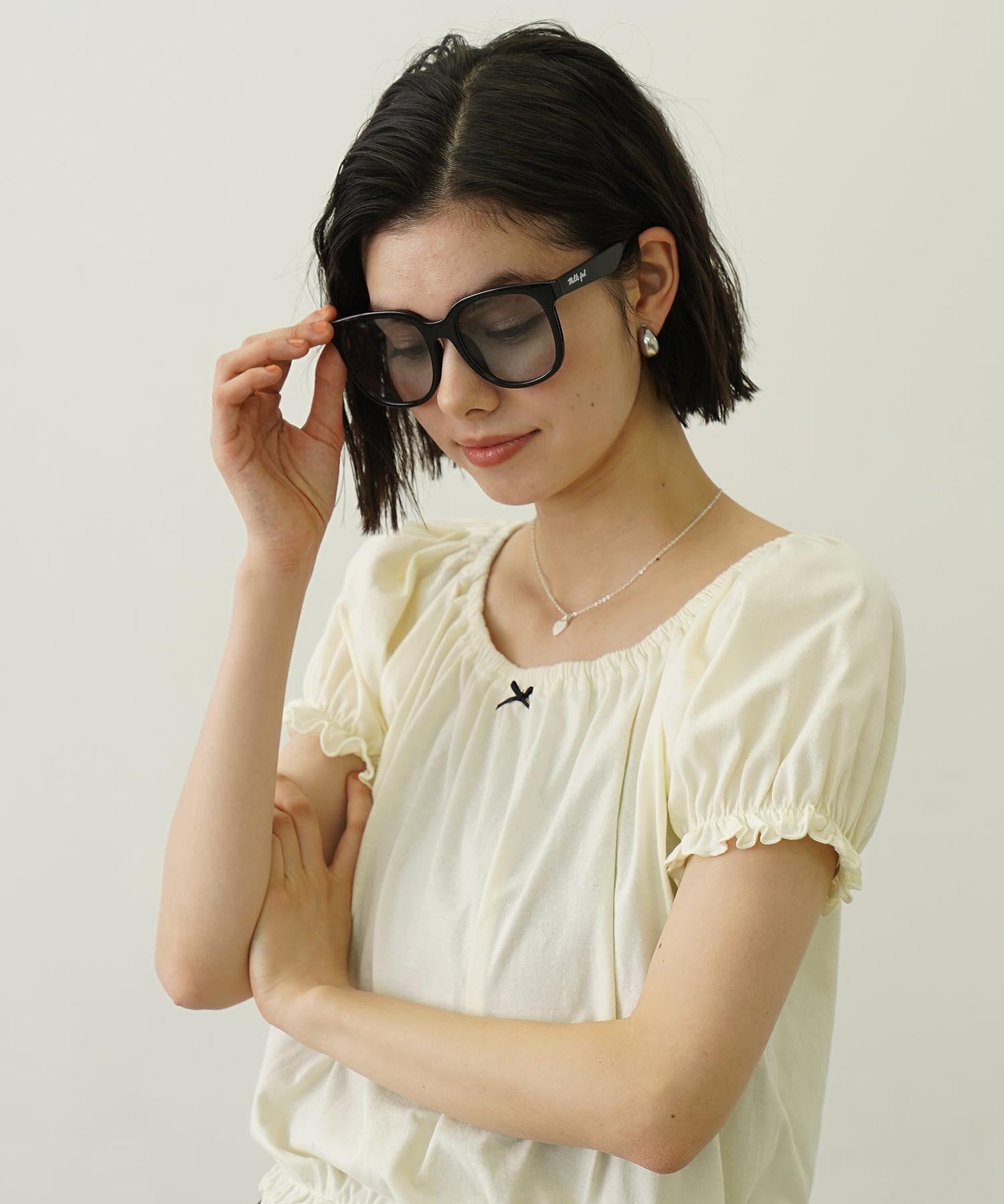 MILKFED. LOGO BIG SQUARE SUNGLASSES