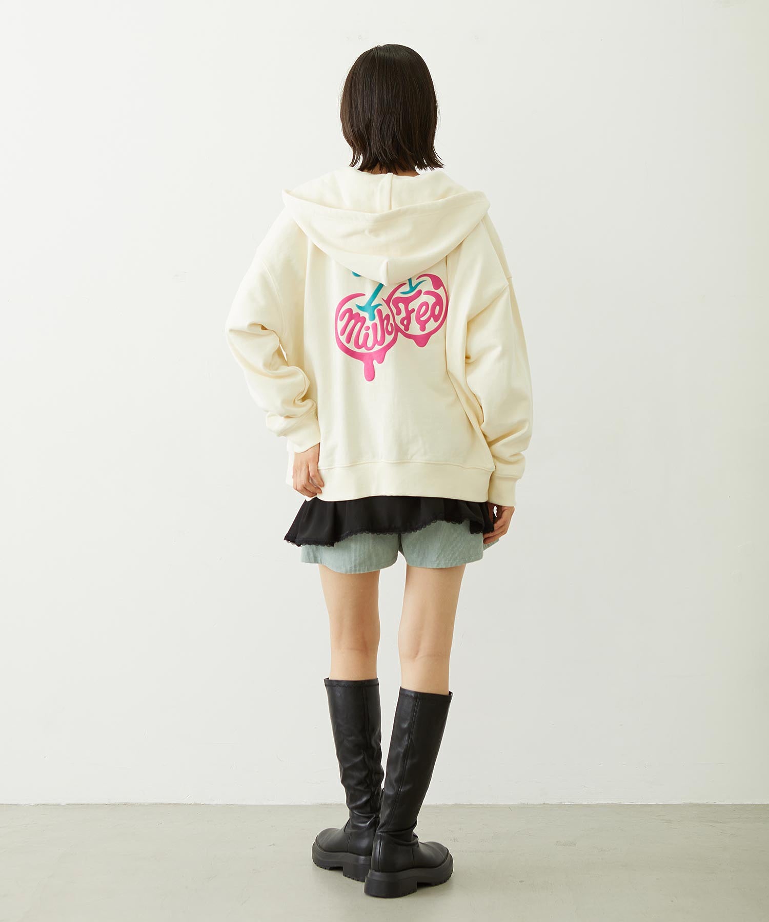 MELTY CHERRY WIDE ZIP UP HOODIE