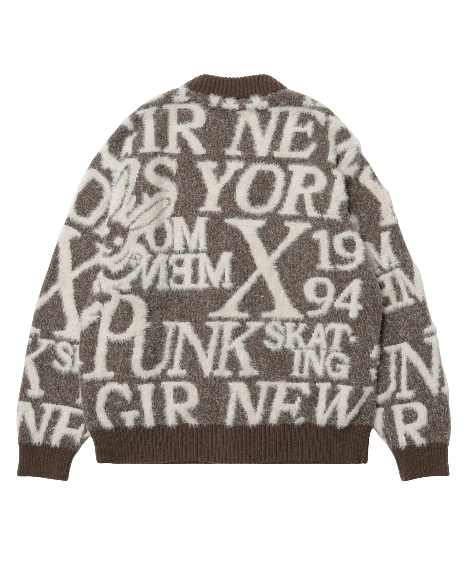 LOGO AND BUNNY JACQUARD KNIT CARDIGAN