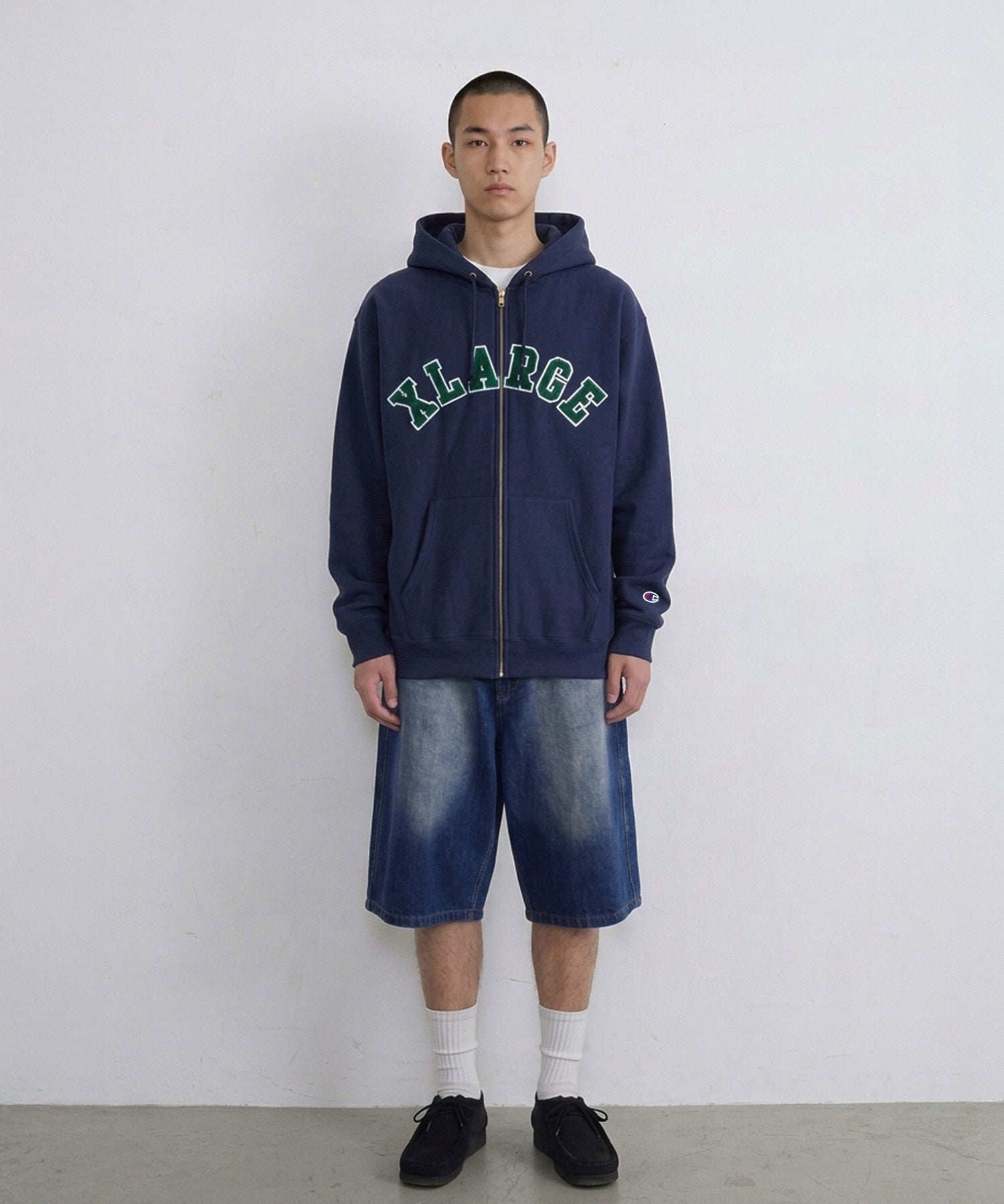 XLARGE×Champion REVERSE WEAVE ZIP HOODED SWEATSHIRT