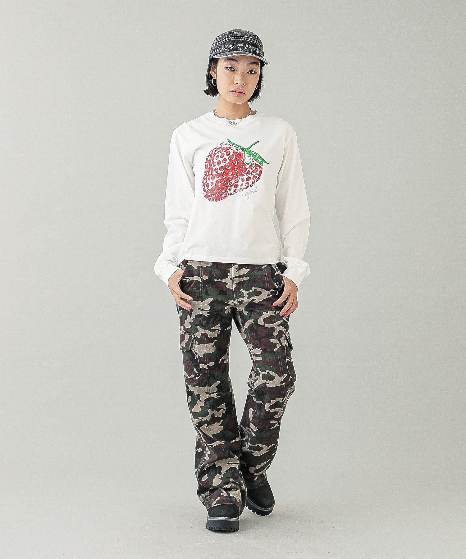 GLITTER STRAWBERRY L/S TEE