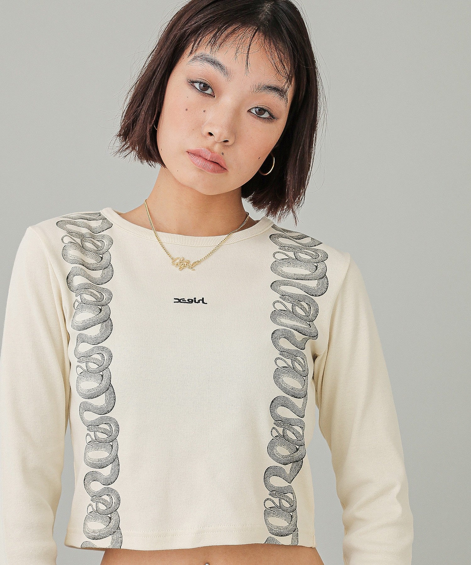 X-girl x HYSTERIC GLAMOUR L/S COMPACT TOP