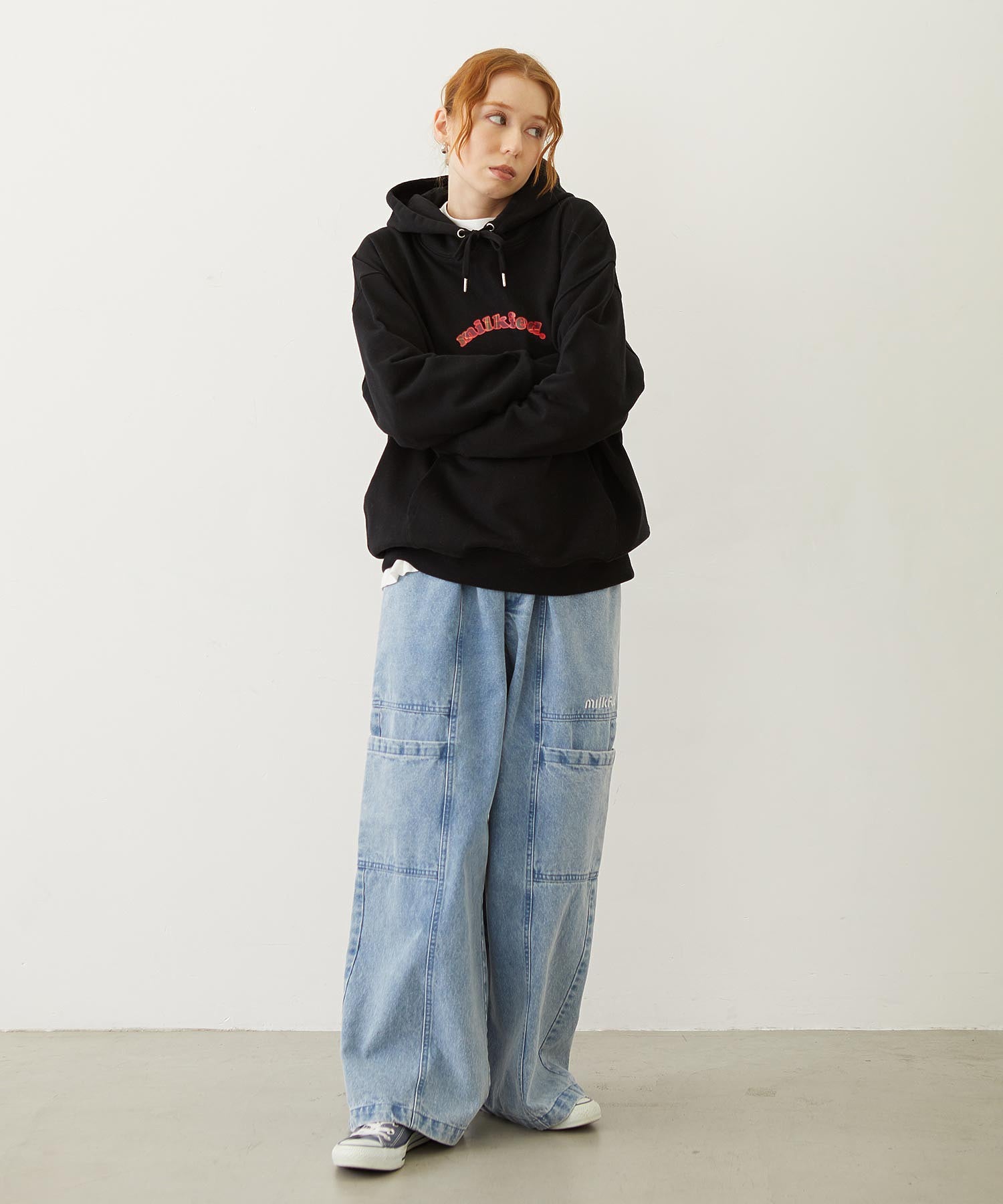 PLAID HEART SWEAT HOODIE