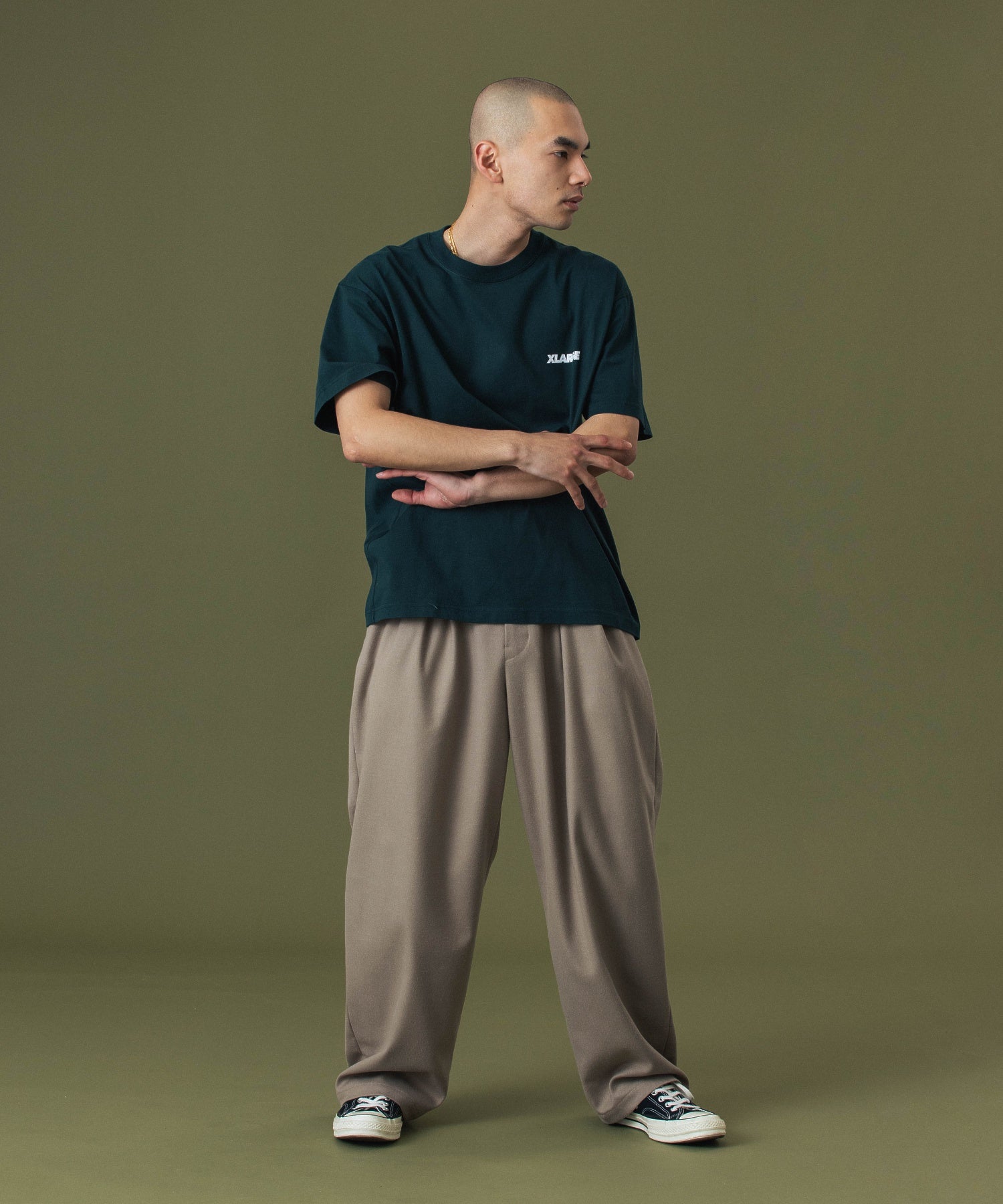 WIDE TUCK PANTS