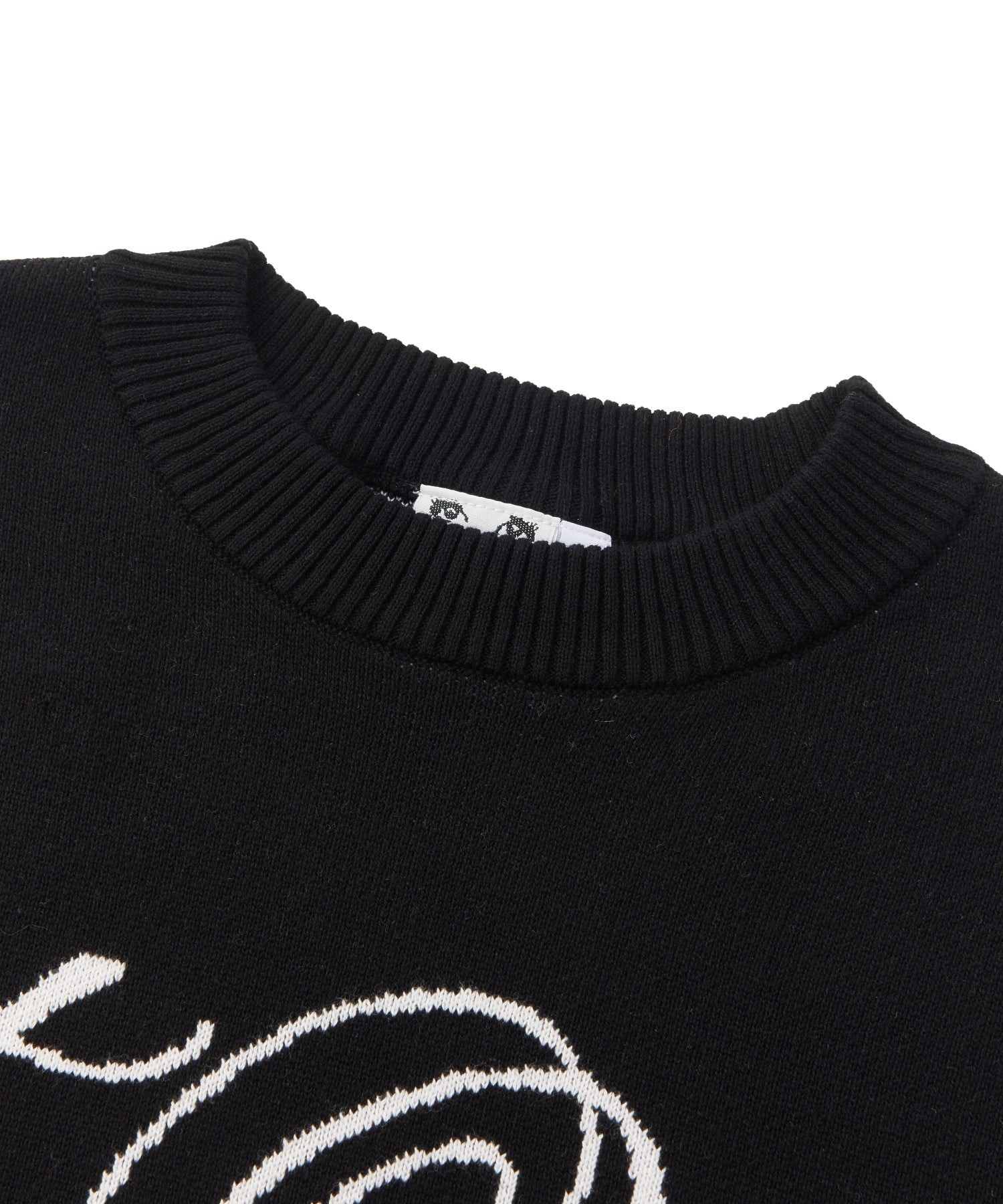 SCRIPT LOGO JACQUARD KNIT TOP