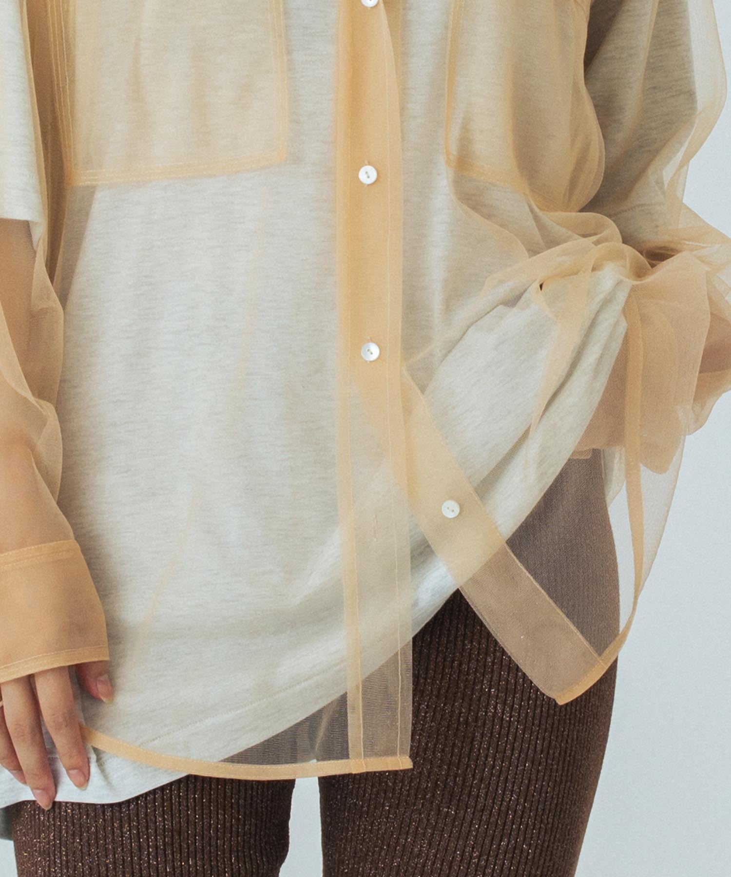 CREOLME/SHEER L/S SHIRT