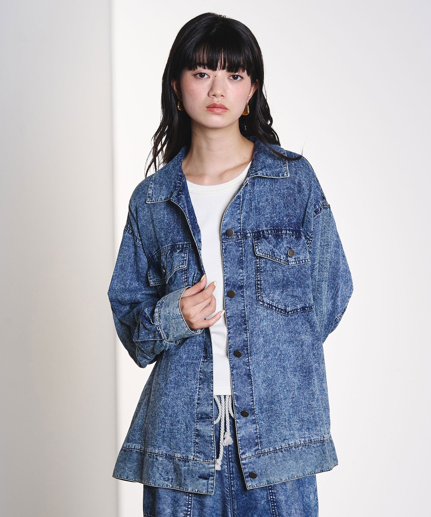 DENIM LIKE L/S SHIRT