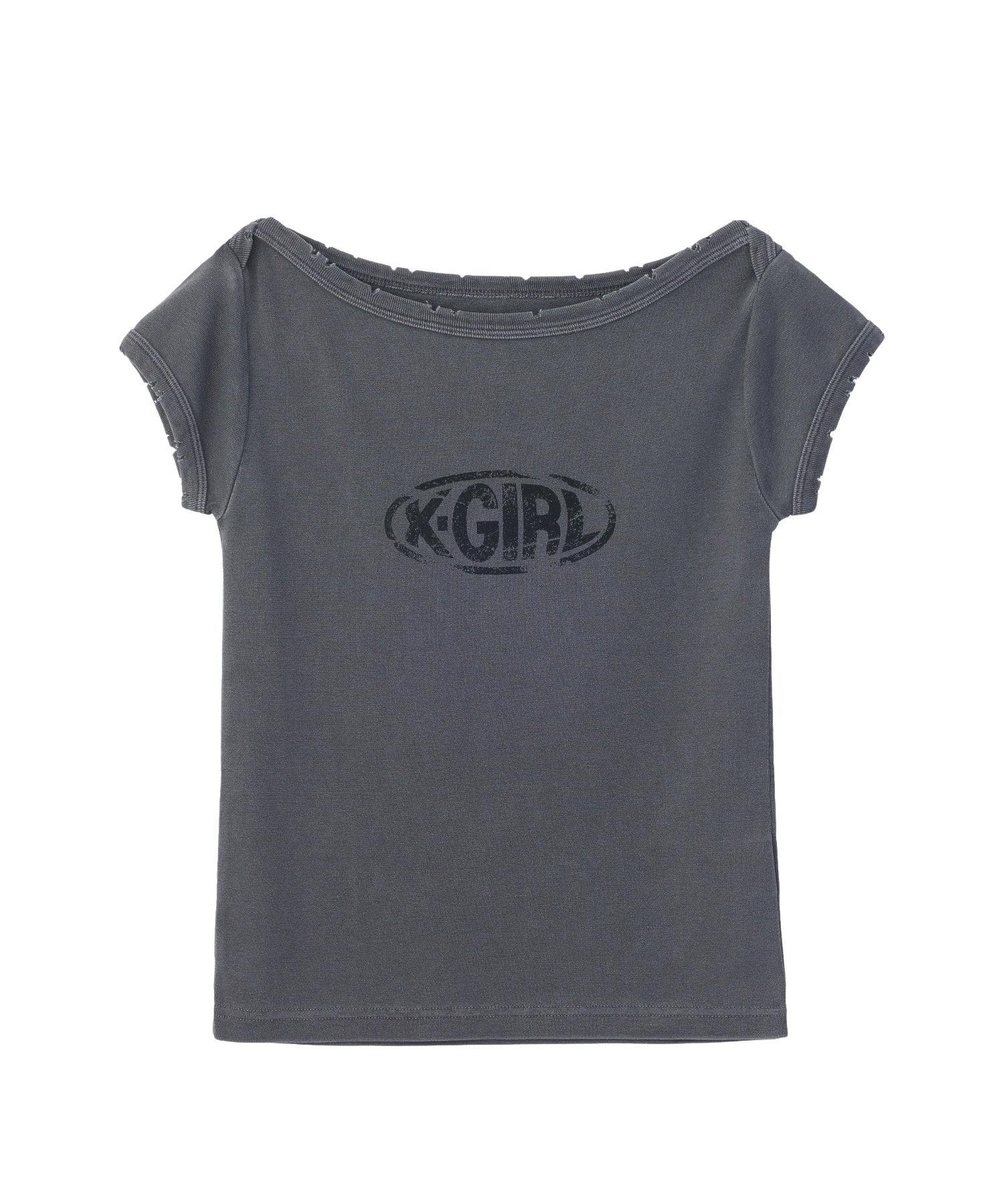 FADED BOAT NECK S/S BABY TEE
