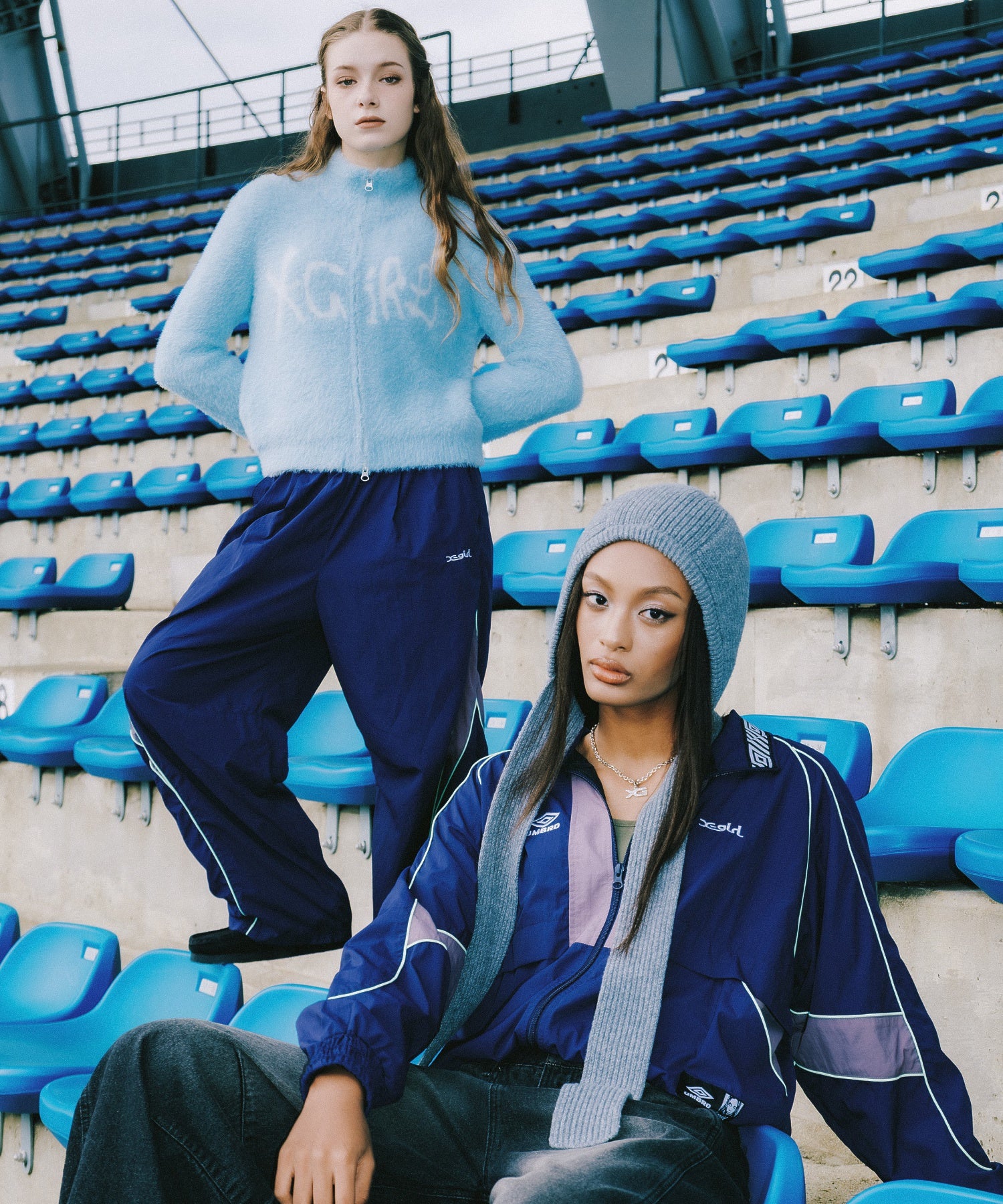 X-girl x UMBRO TRACK JACKET