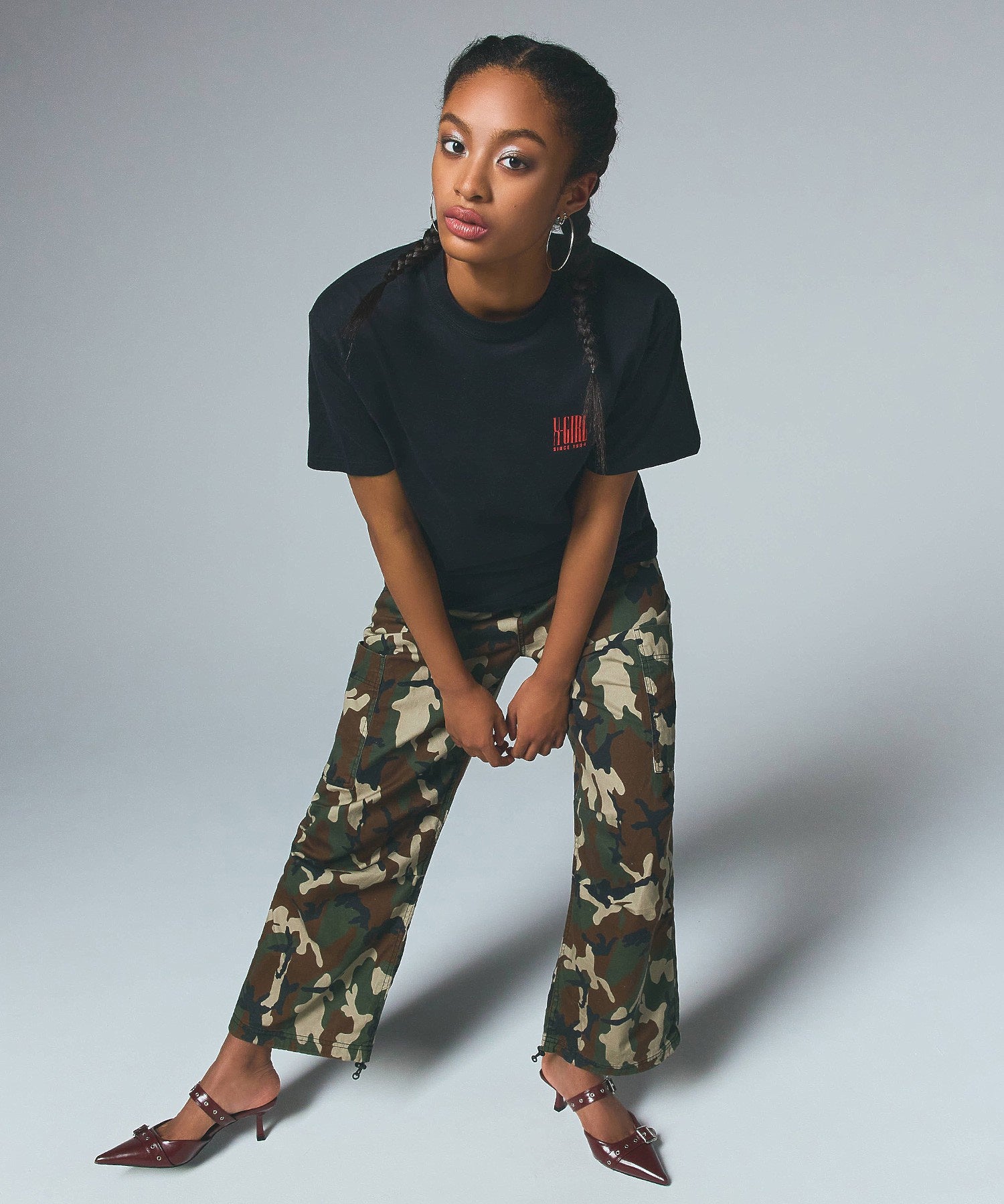 WAIST RIB EASY PANTS