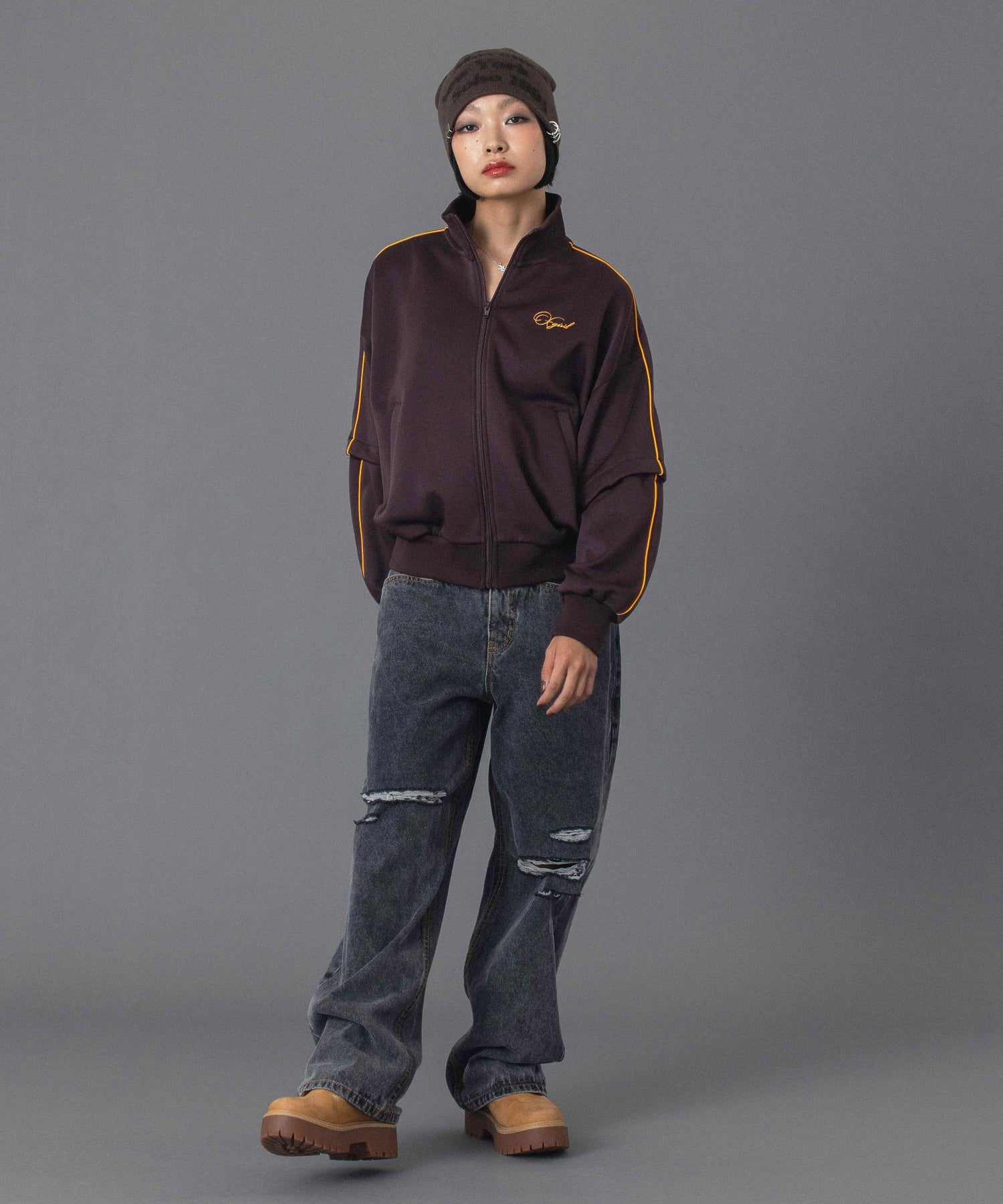 PENCIL SCRIPT LOGO 2WAY TRACK JACKET