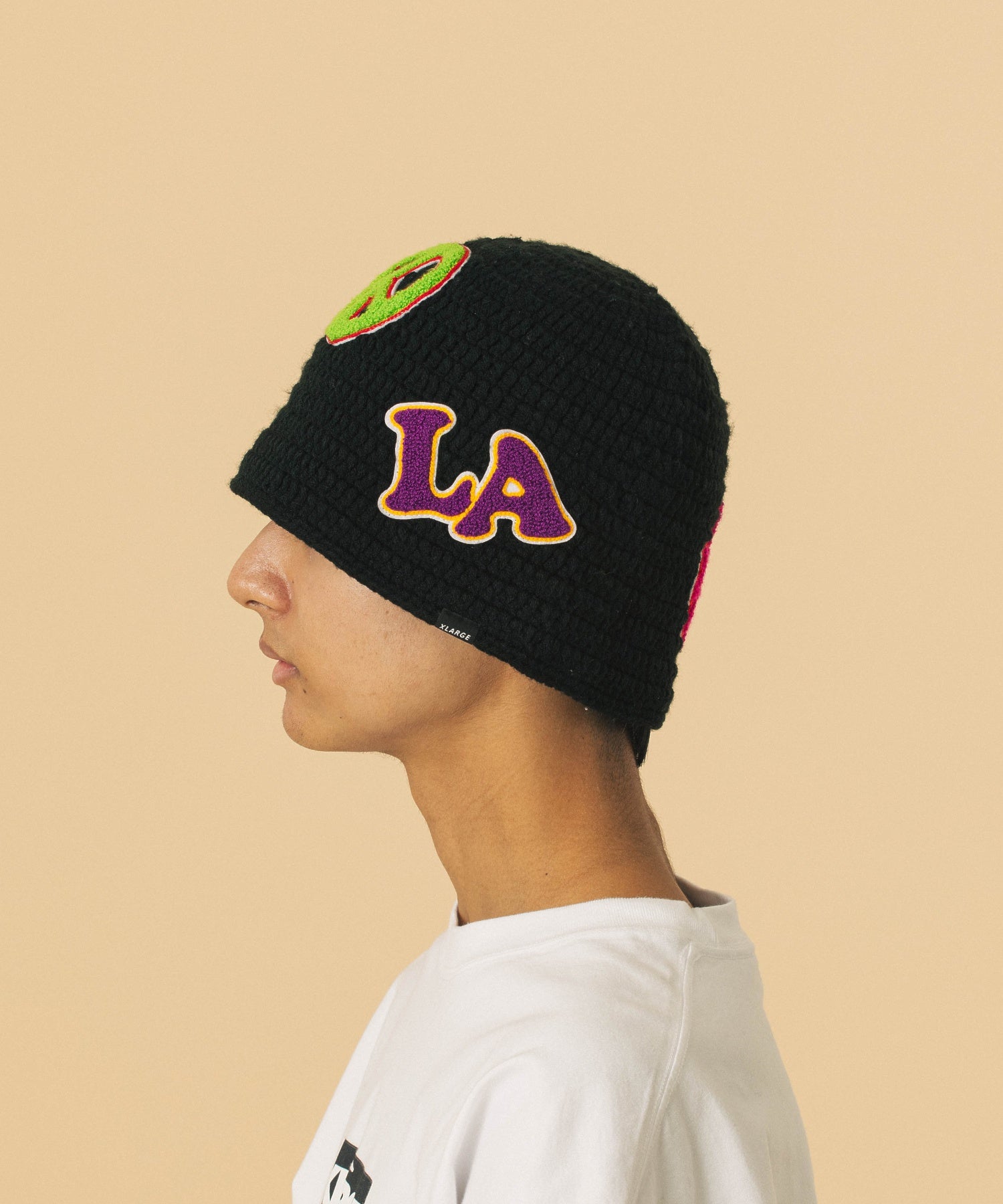 CROCHET FLOWER KNIT HAT