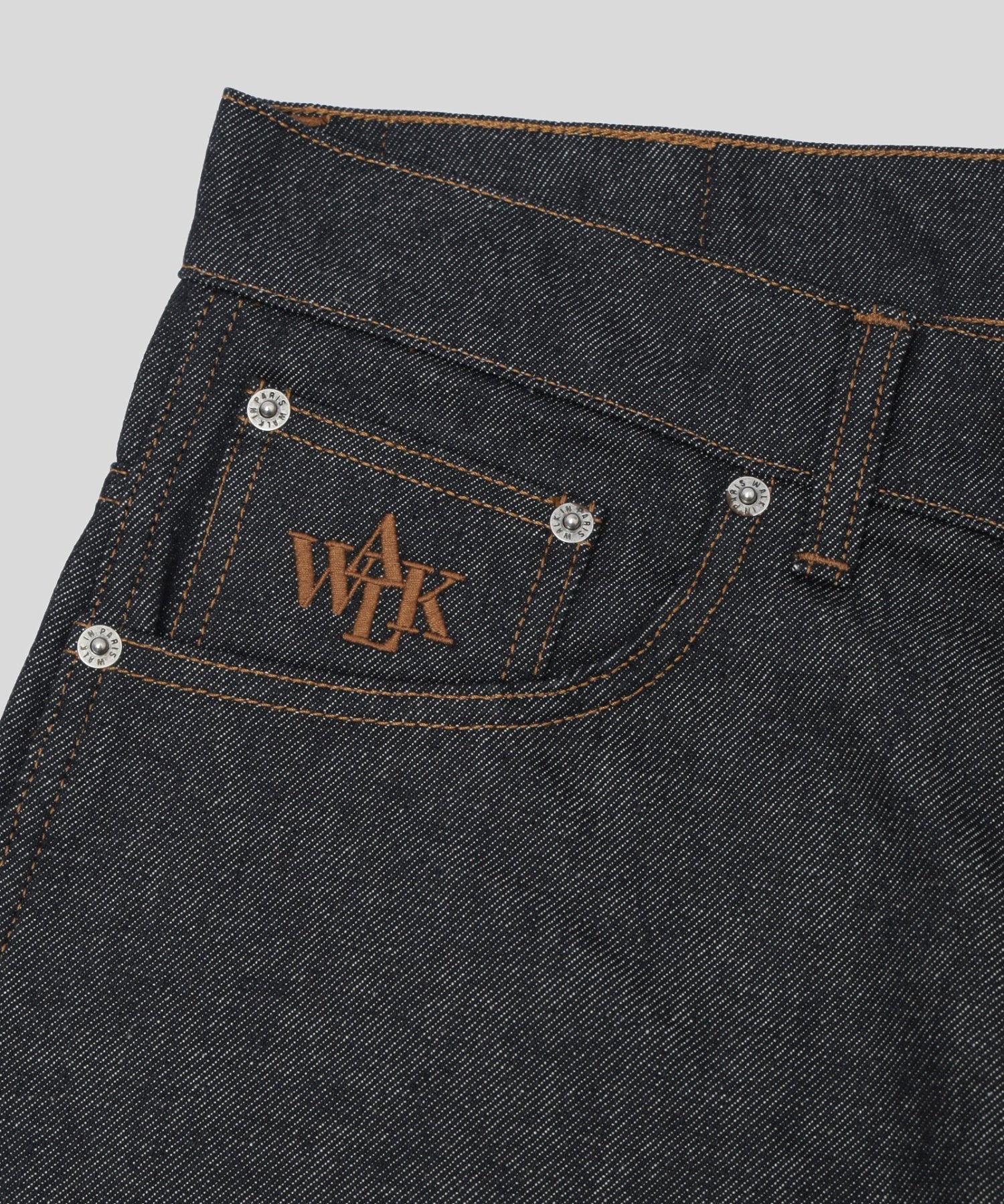 WALK IN PARIS/ウォーキンパリス/Raw denim baggy shorts