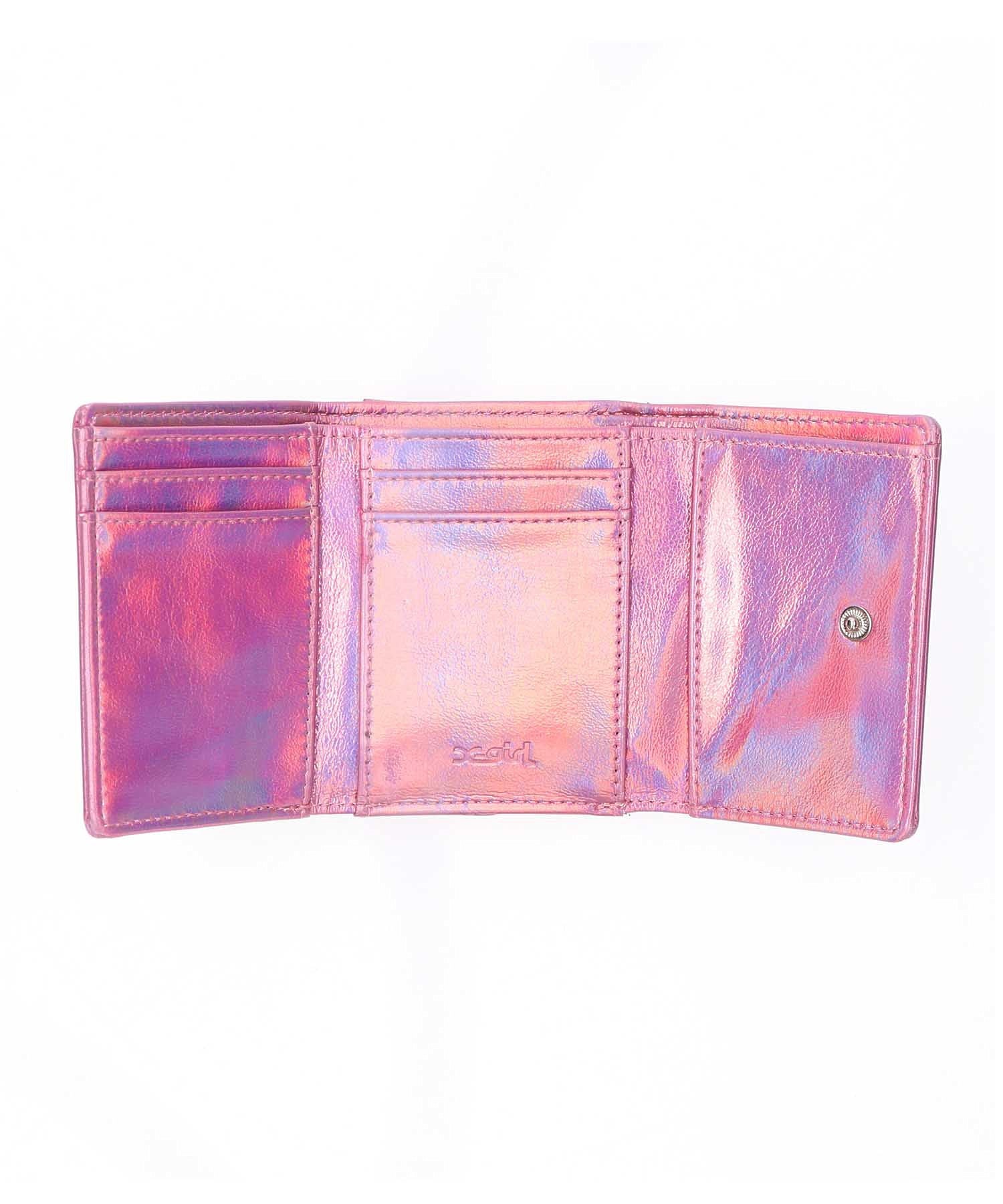 METALLIC FAUX LEATHER MINI WALLET X-girl