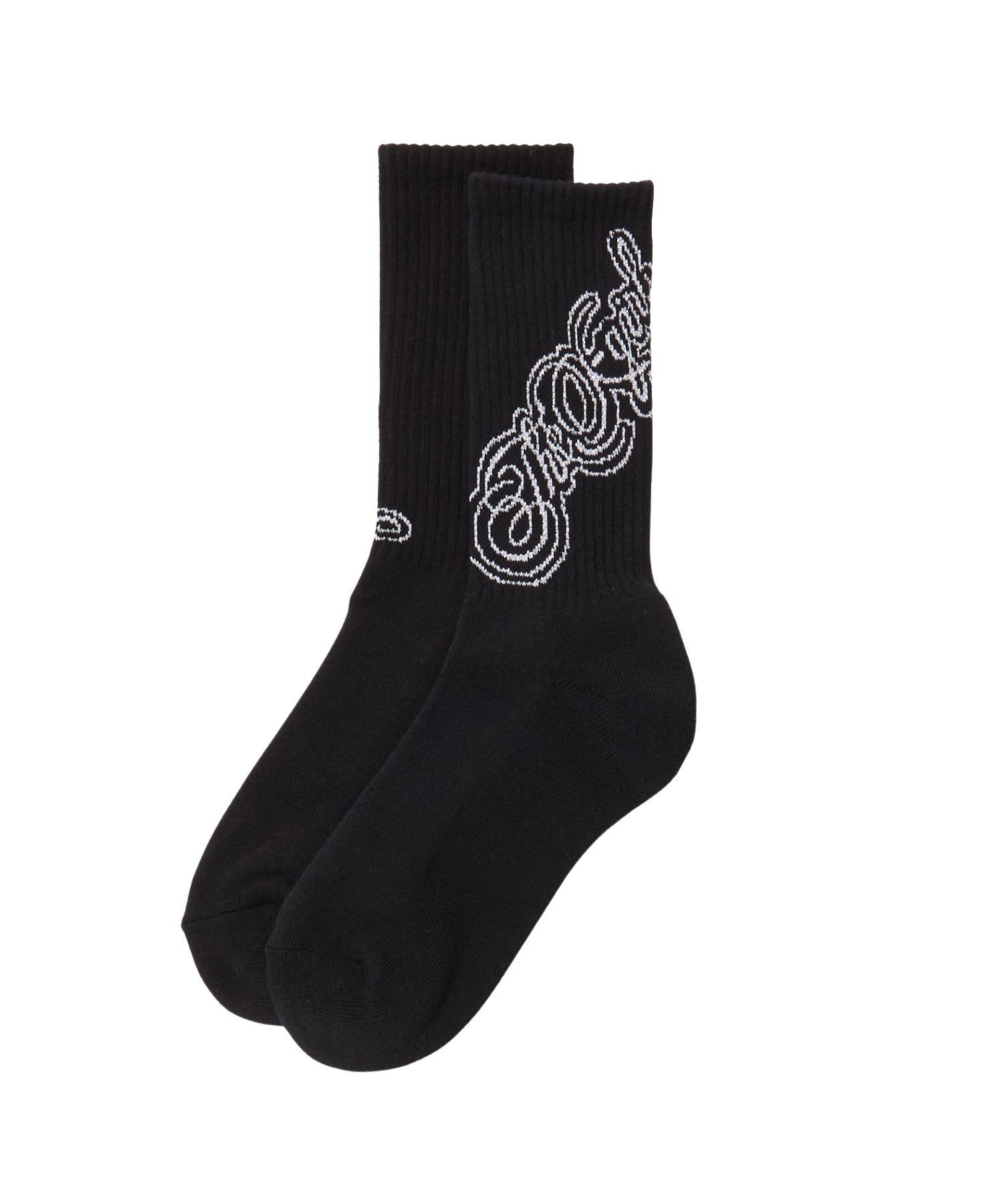 GLITTER SCRIPT LOGO JACQUARD RIB SOCKS